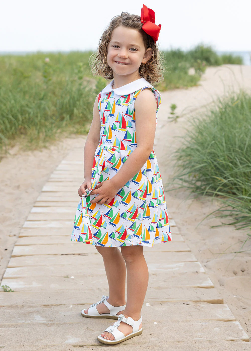 Sailboat Print Twirl Dress