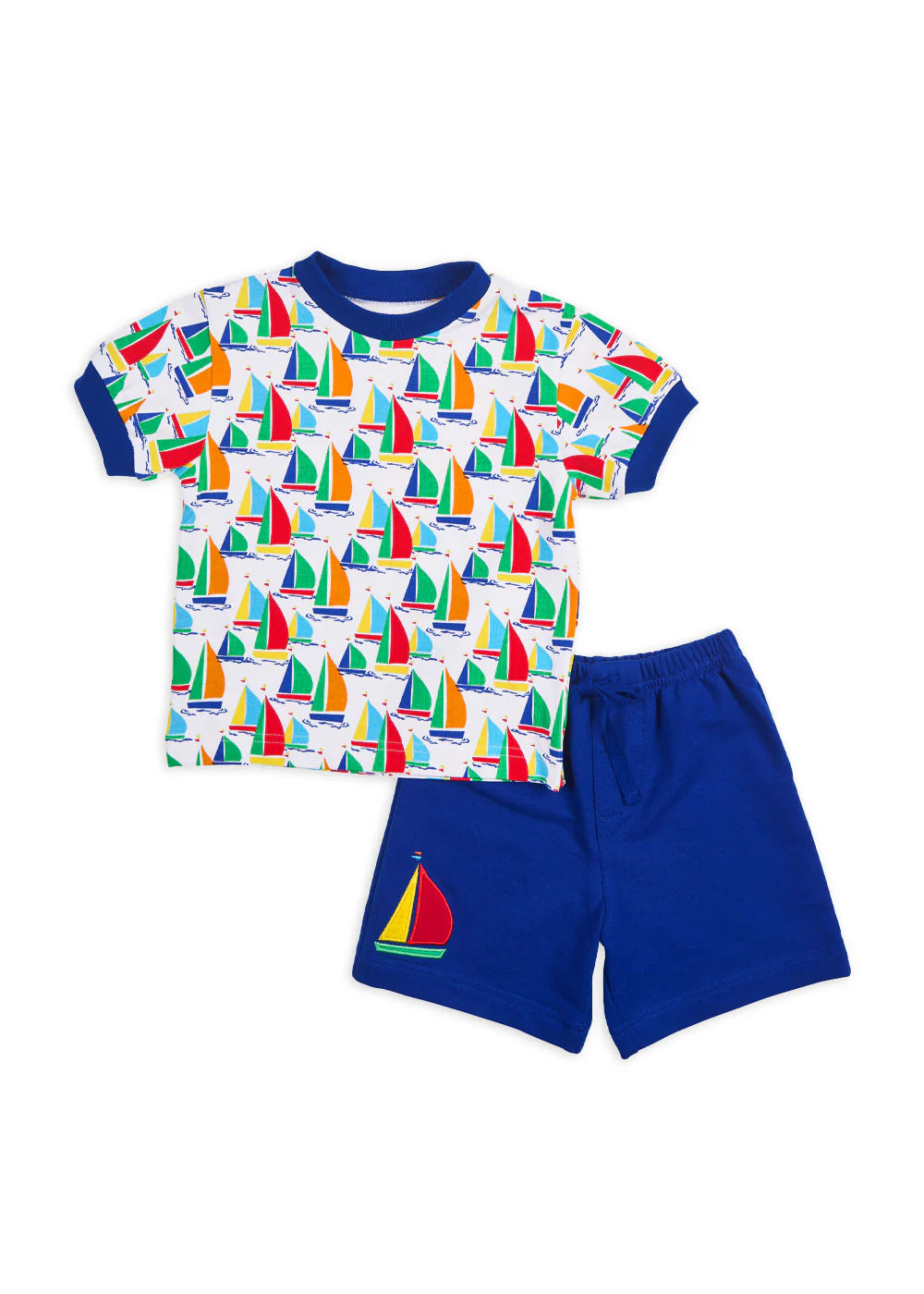 Sailboat Print T-Shirt w/Shorts