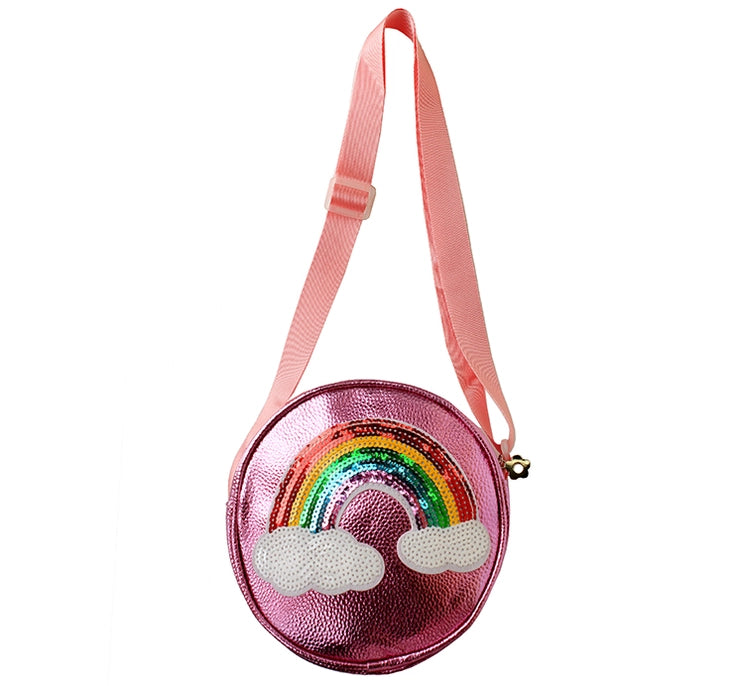 Sequin Rainbow Purse, Pink