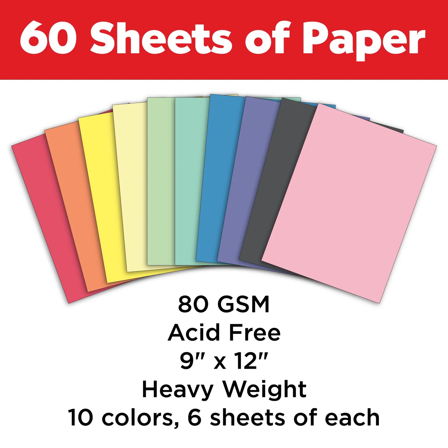 Construction Paper Pad 9"x12"