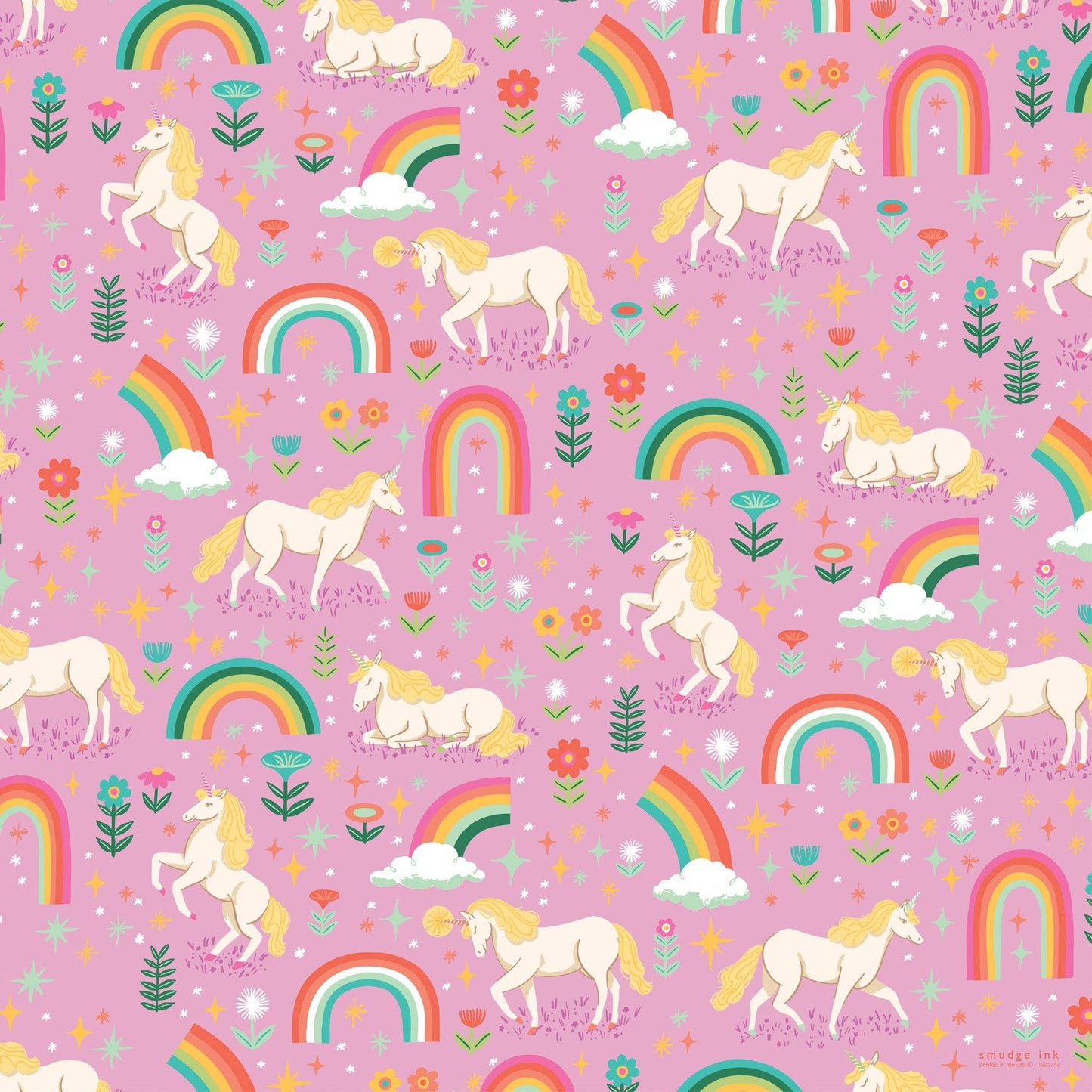 Unicorns & Rainbows Gift Wrap: 3 Sheets per Roll