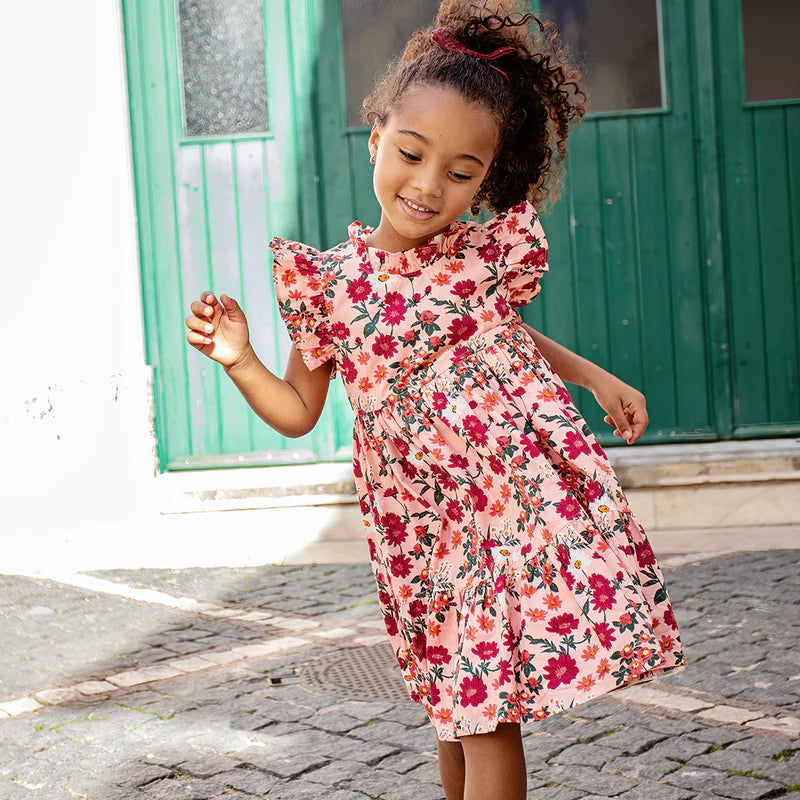 Jennifer Dress, Pink Daisy Floral