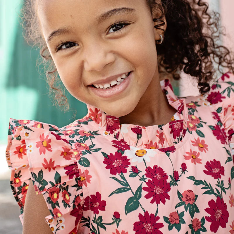 Jennifer Dress, Pink Daisy Floral