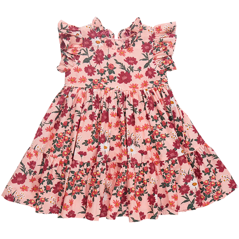 Jennifer Dress, Pink Daisy Floral
