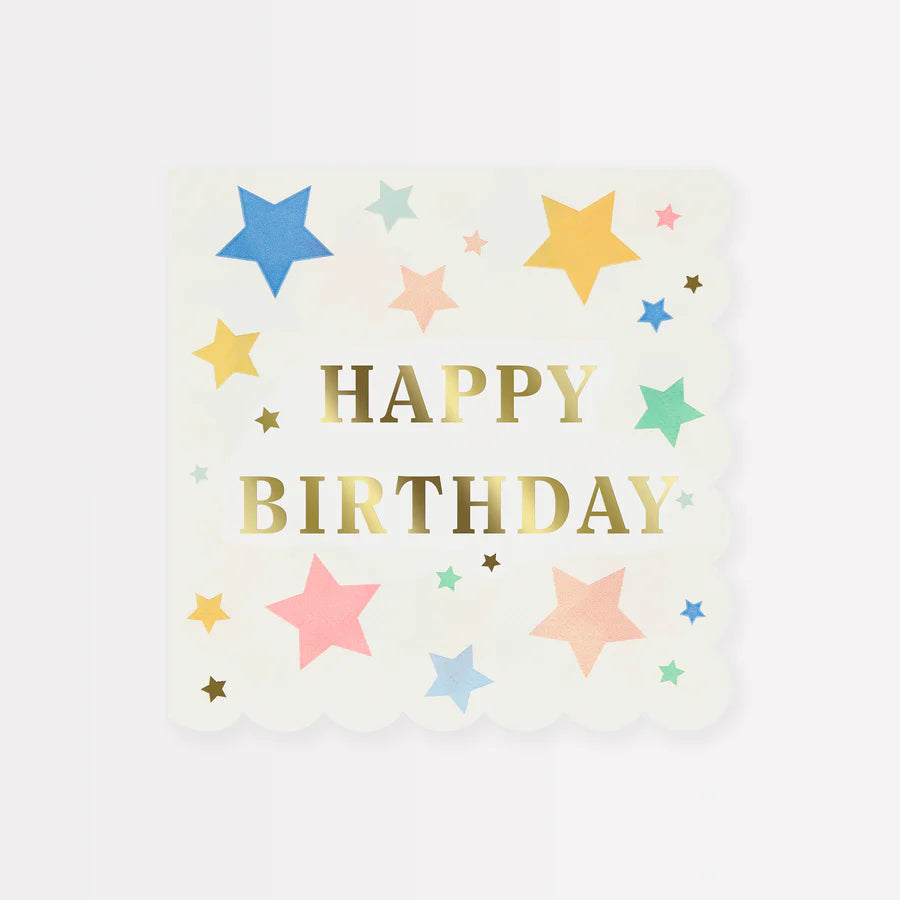 Happy Birthday Stars Napkins