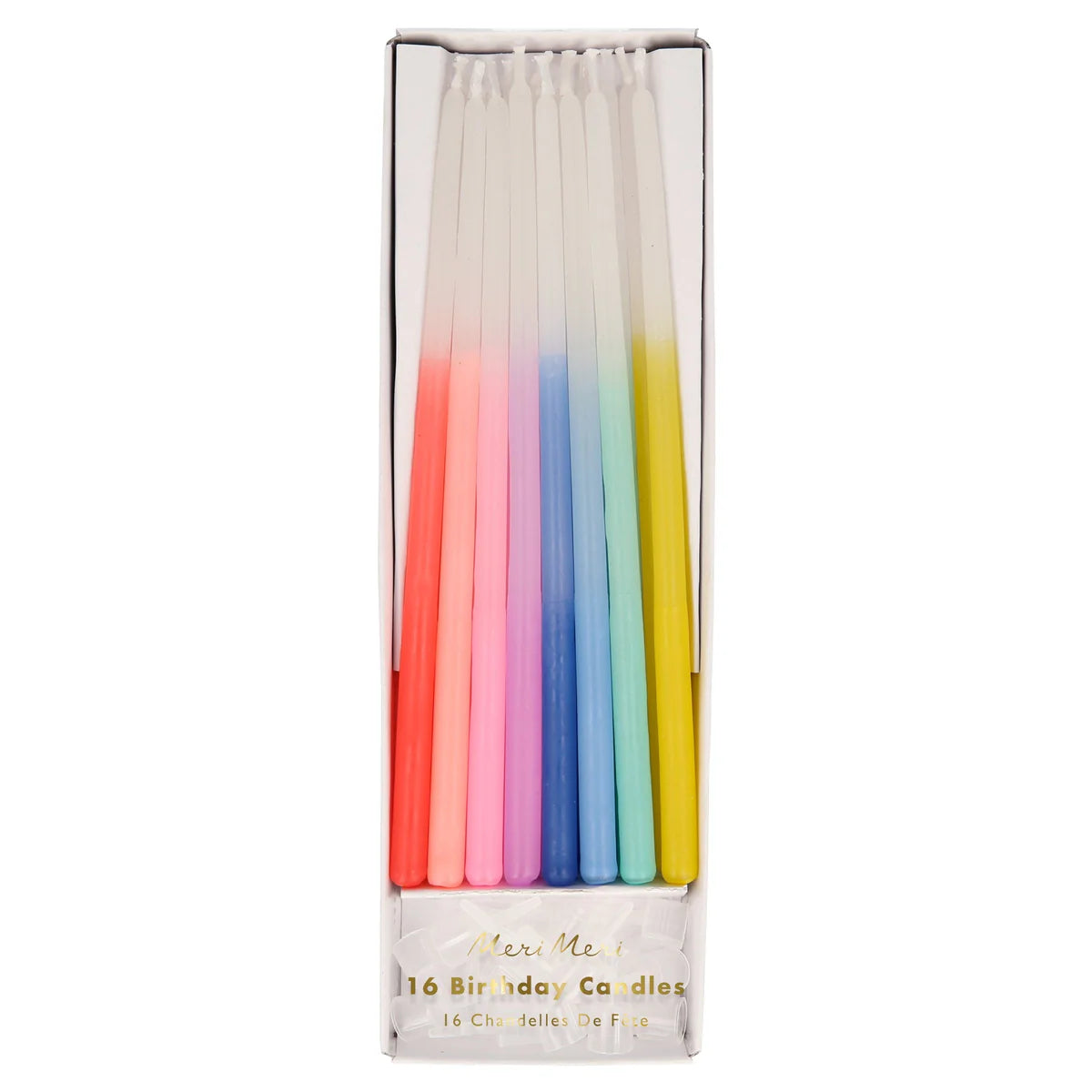 Rainbow Dipped Taper Candles