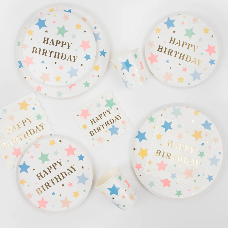 Happy Birthday Stars Cups