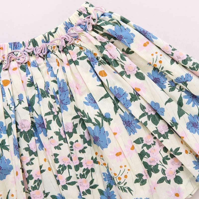Gianna Skirt, Melon Daisy Floral