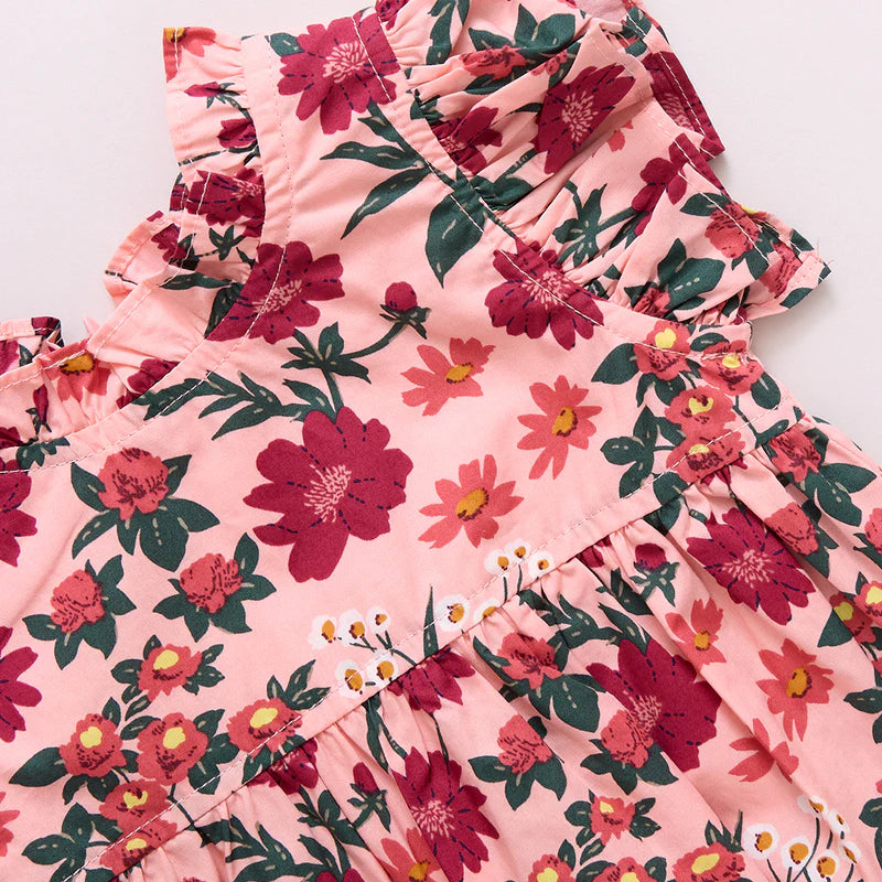 Jennifer Dress, Pink Daisy Floral