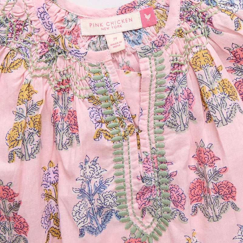 Ava Top, Small Pink Flowerette