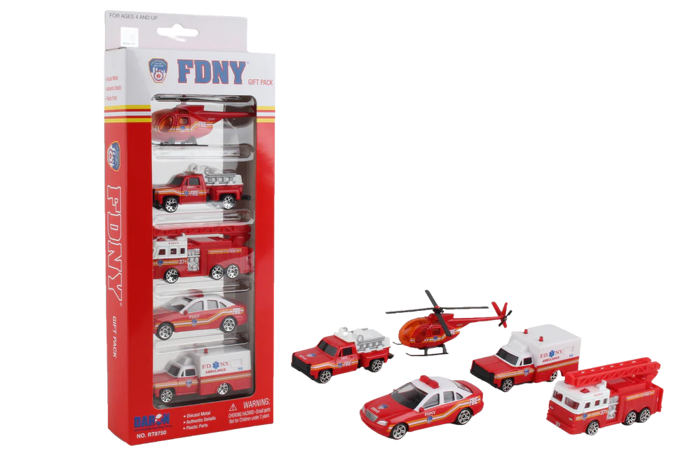 FDNY 5-Piece Vehicle Gift Set