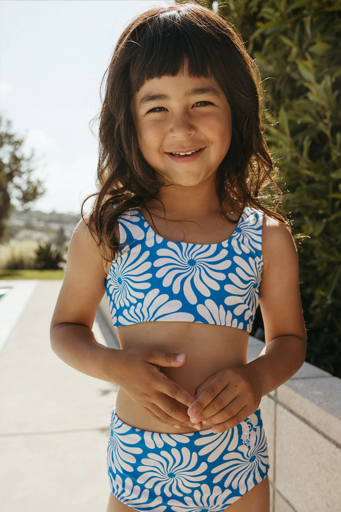 Wavy Flowers 2-Piece Swimsuit, Panama