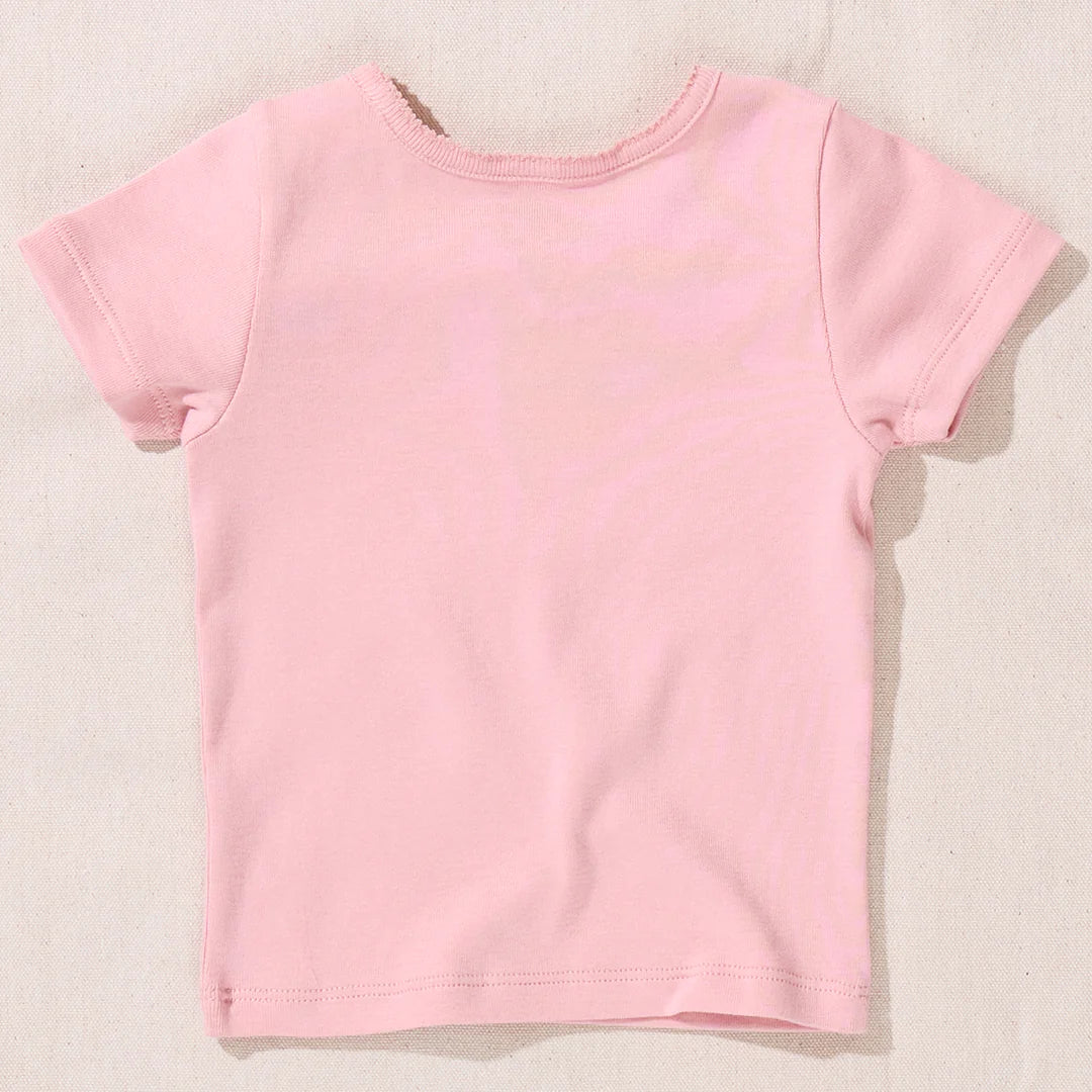 S/s Seesaw Rib T-Shirt, Pink