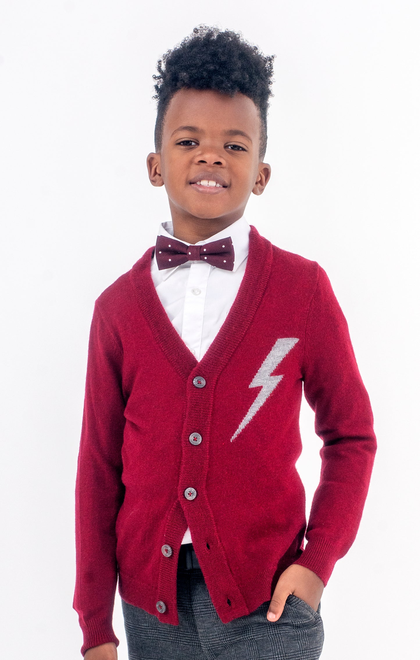Bowtie, Burgundy Dots