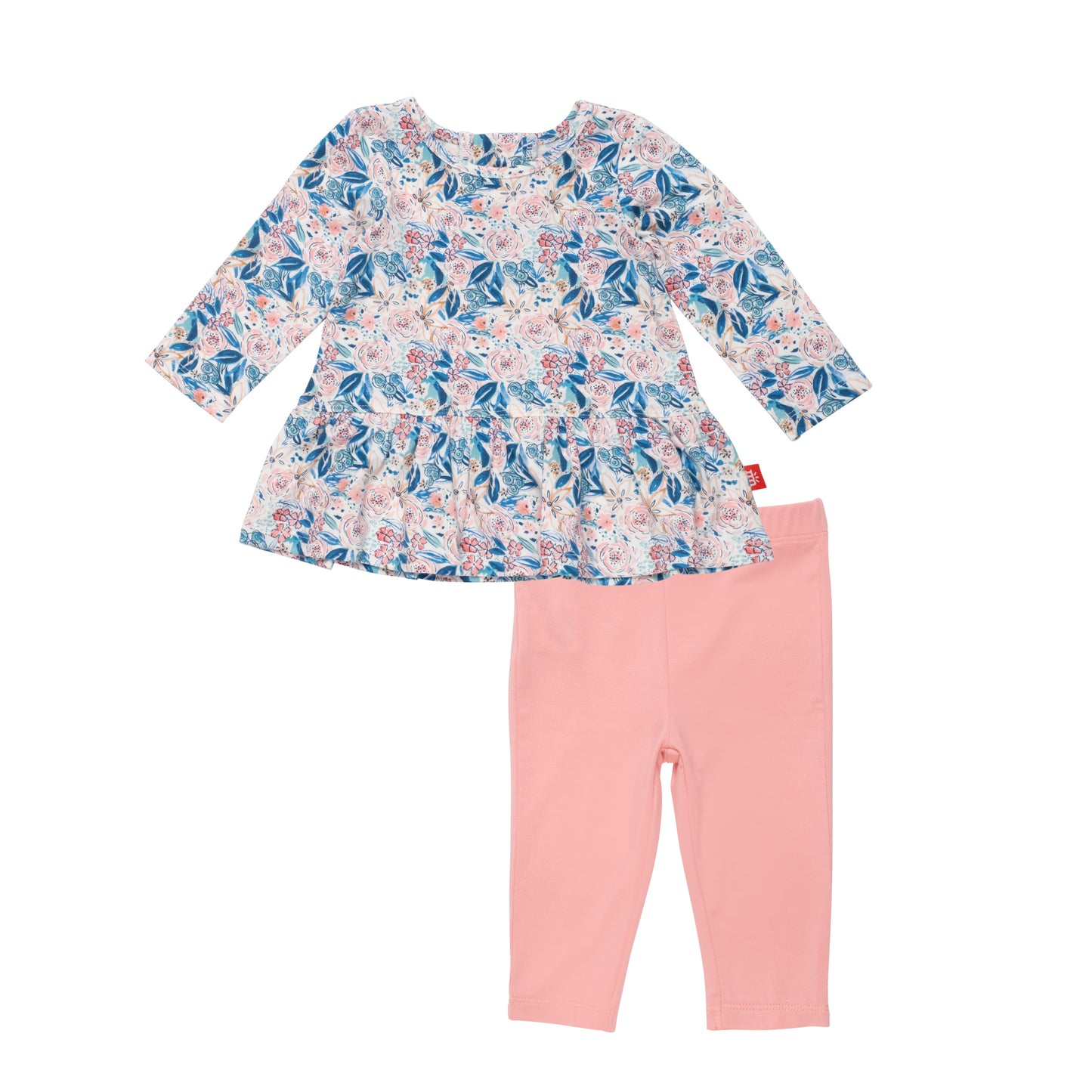 Peplum Ruffle Top w/Legging, Once and Floral