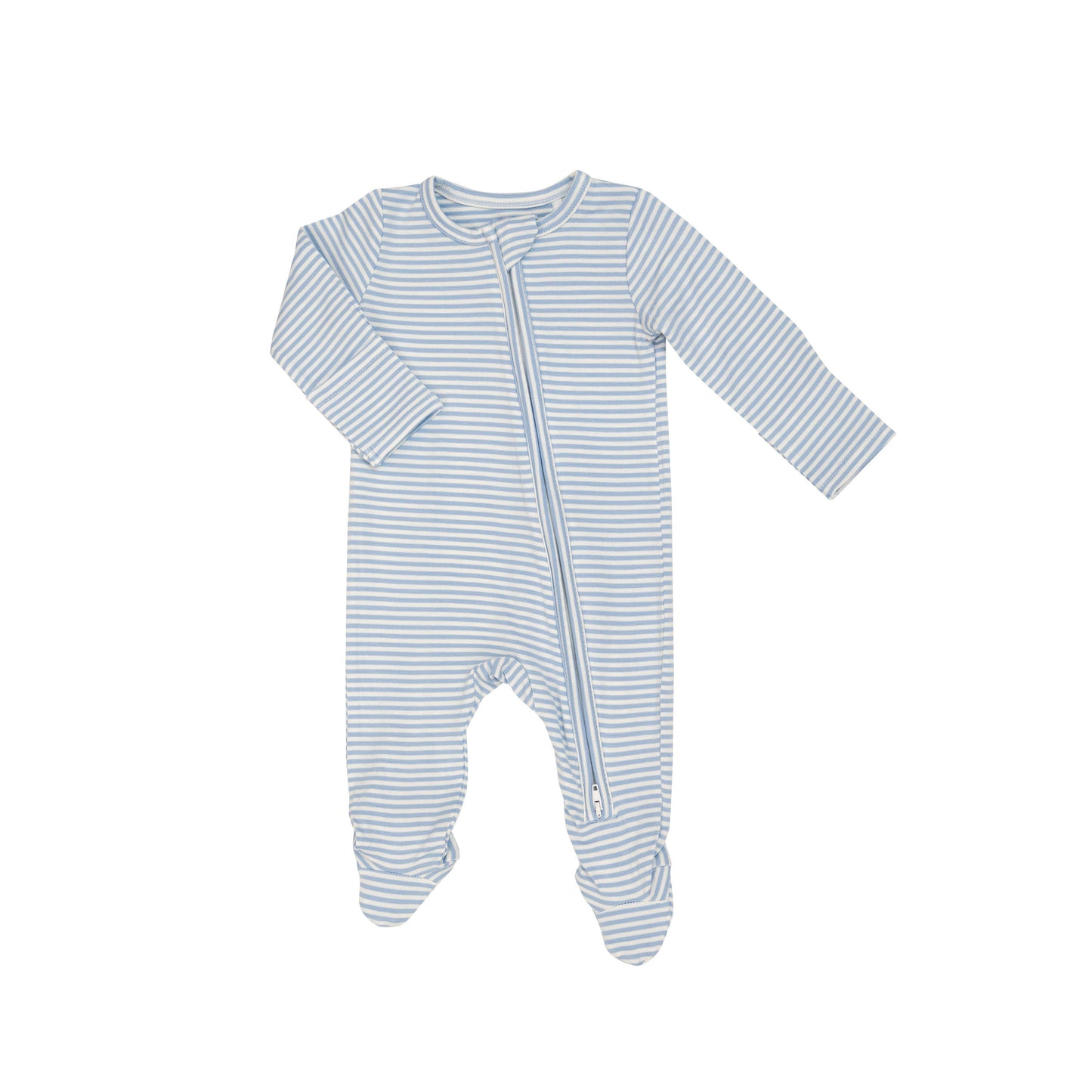 Footie w/Zipper, Bedtime Story Animals Stripe