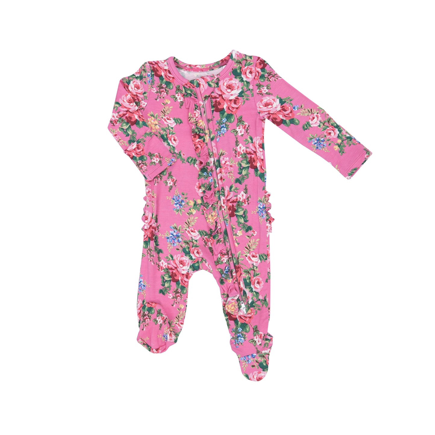 Ruffle Footie w/Zipper, Dream Cottage Floral