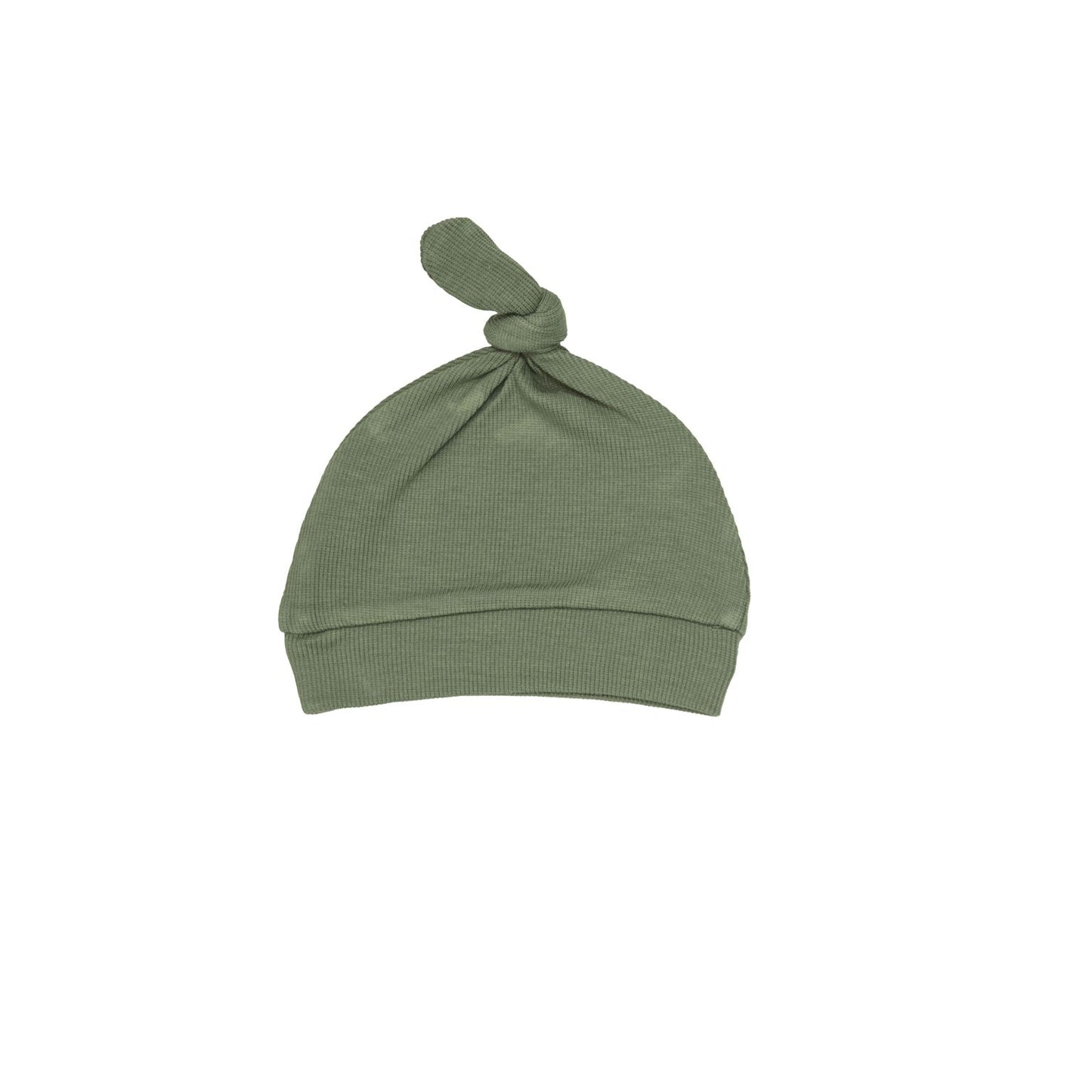 Knotted Hat, Rib Oil Green