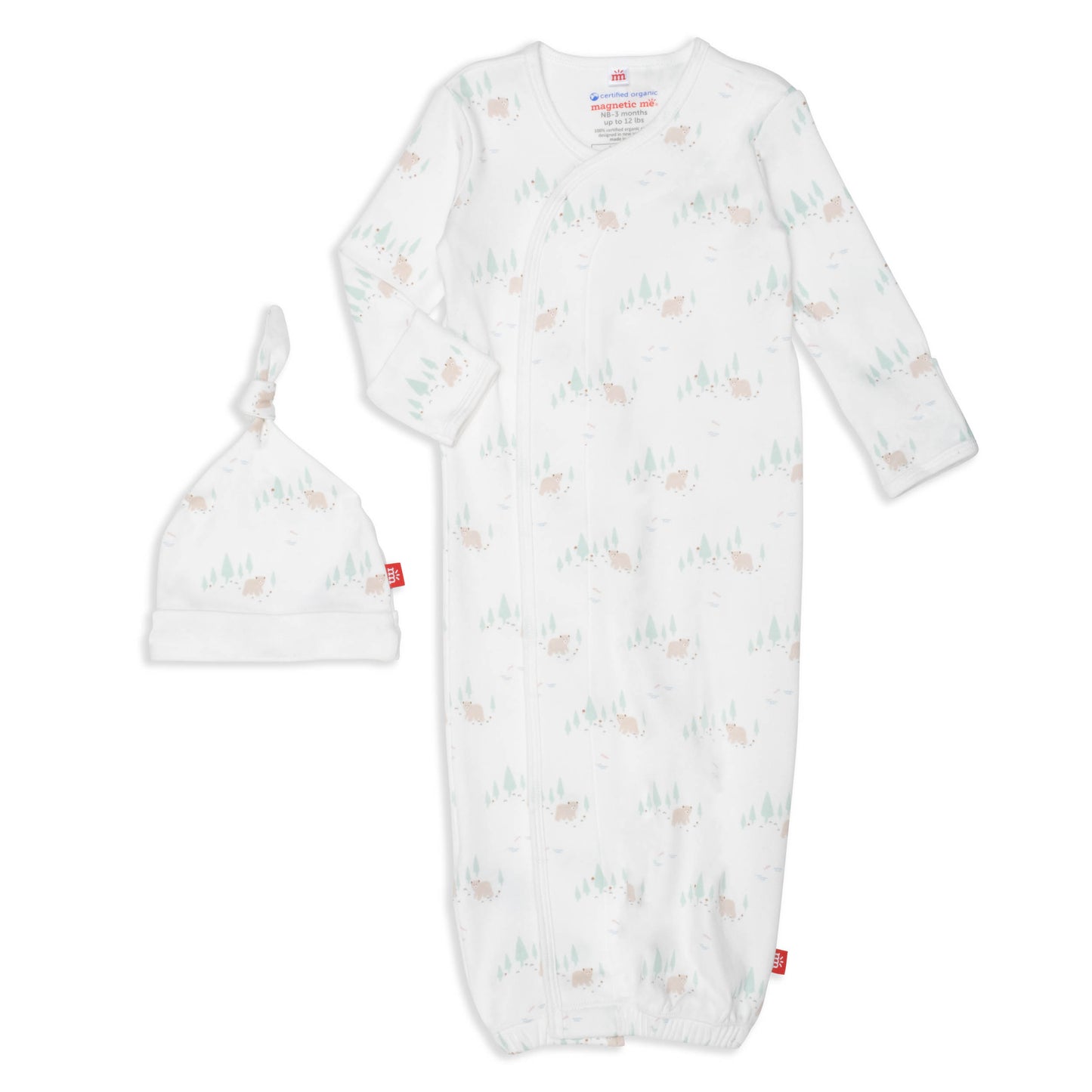 Org. Cotton Gown & Hat, Babe in the Woods