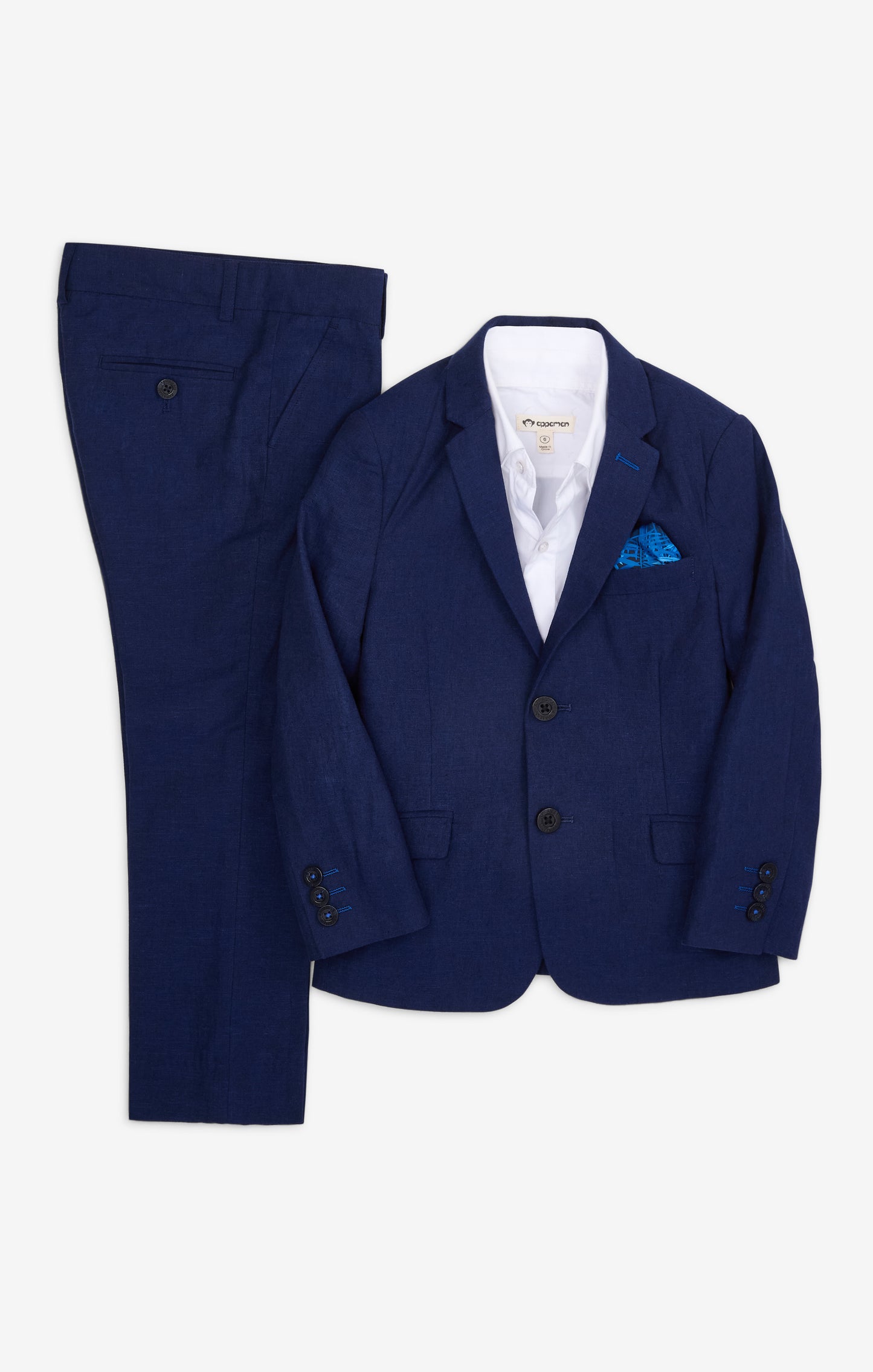 2-Pc Stretchy Mod Suit, Estate Blue