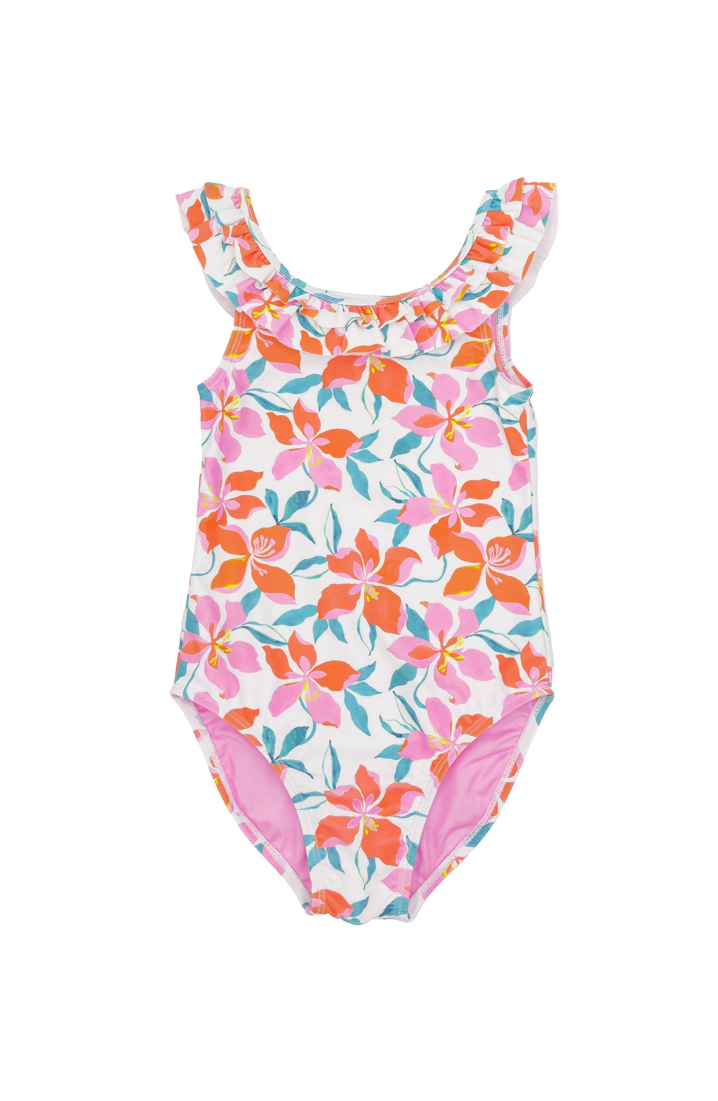 Vacay Ruffle One-Piece, Ecru