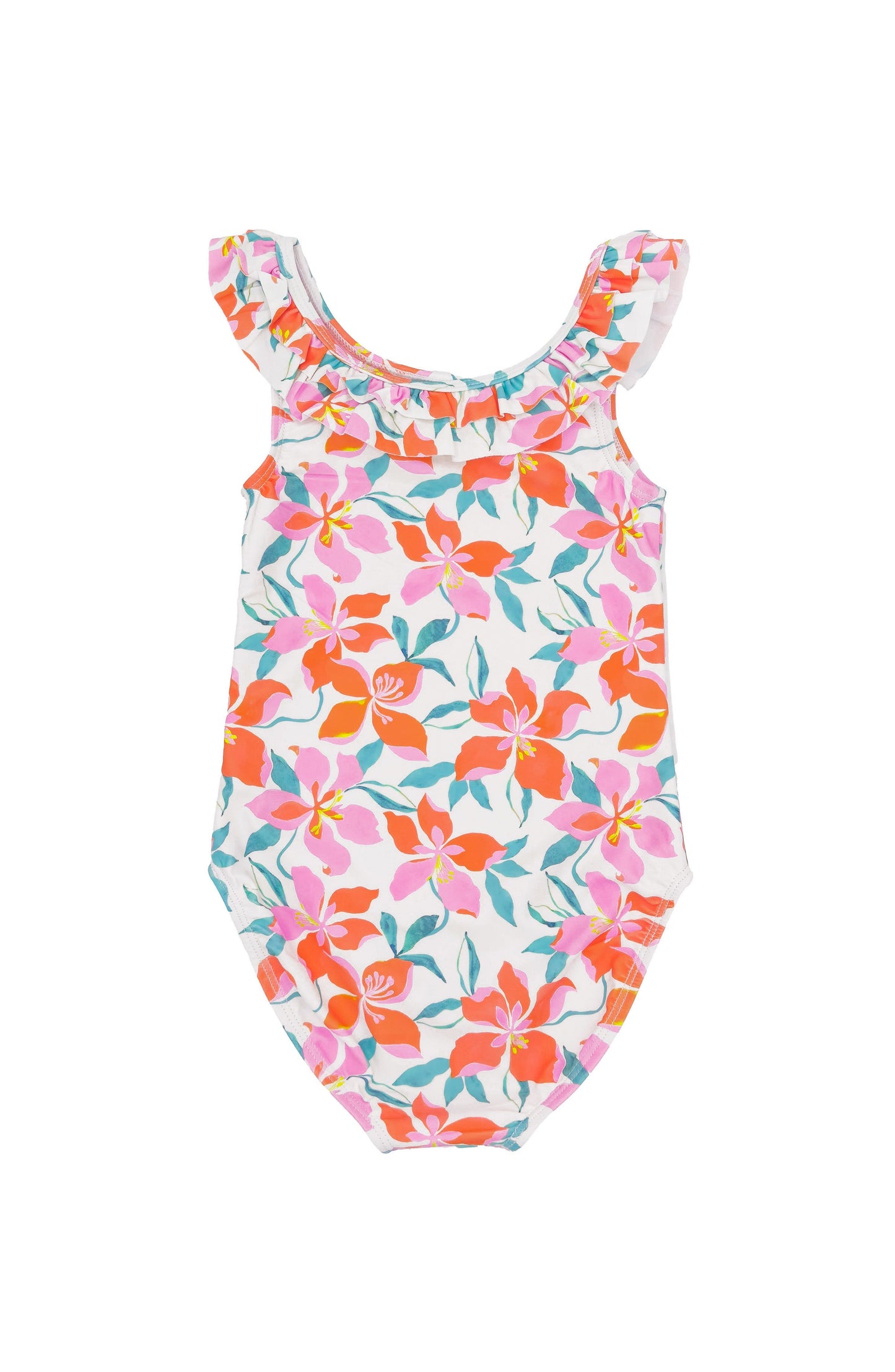 Vacay Ruffle One-Piece, Ecru