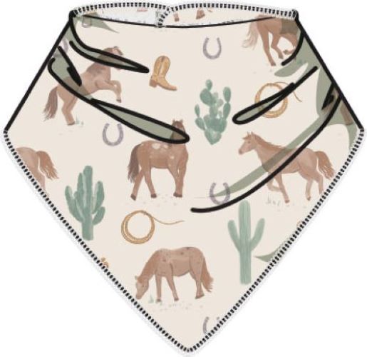 Bandana Bib, Western Horses