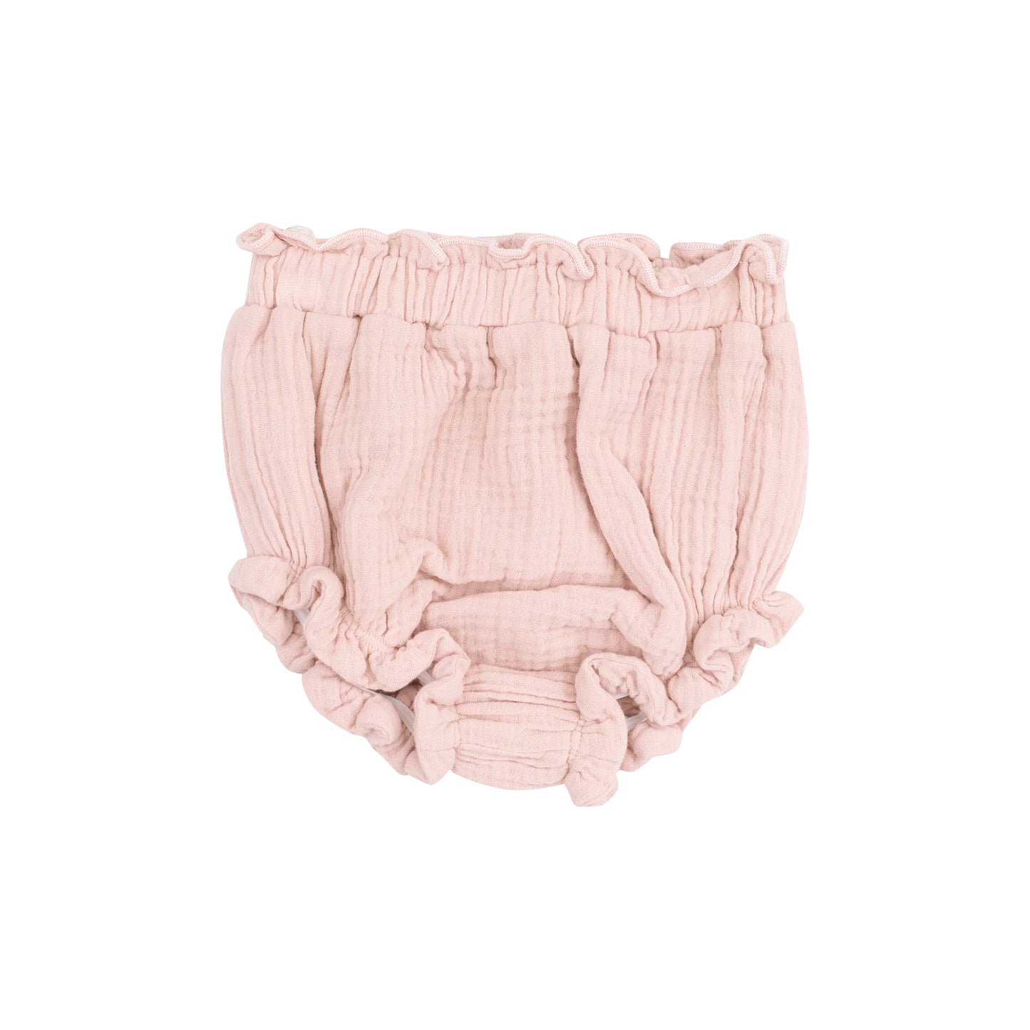 Solid Muslin Rose Smoke Pinafore w/ Crochet Heart Lace