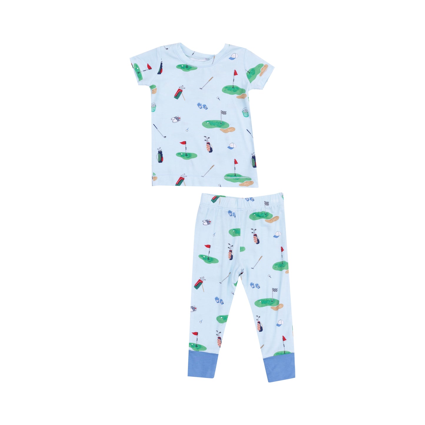 S/S Loungewear Set, Golf Things Blue