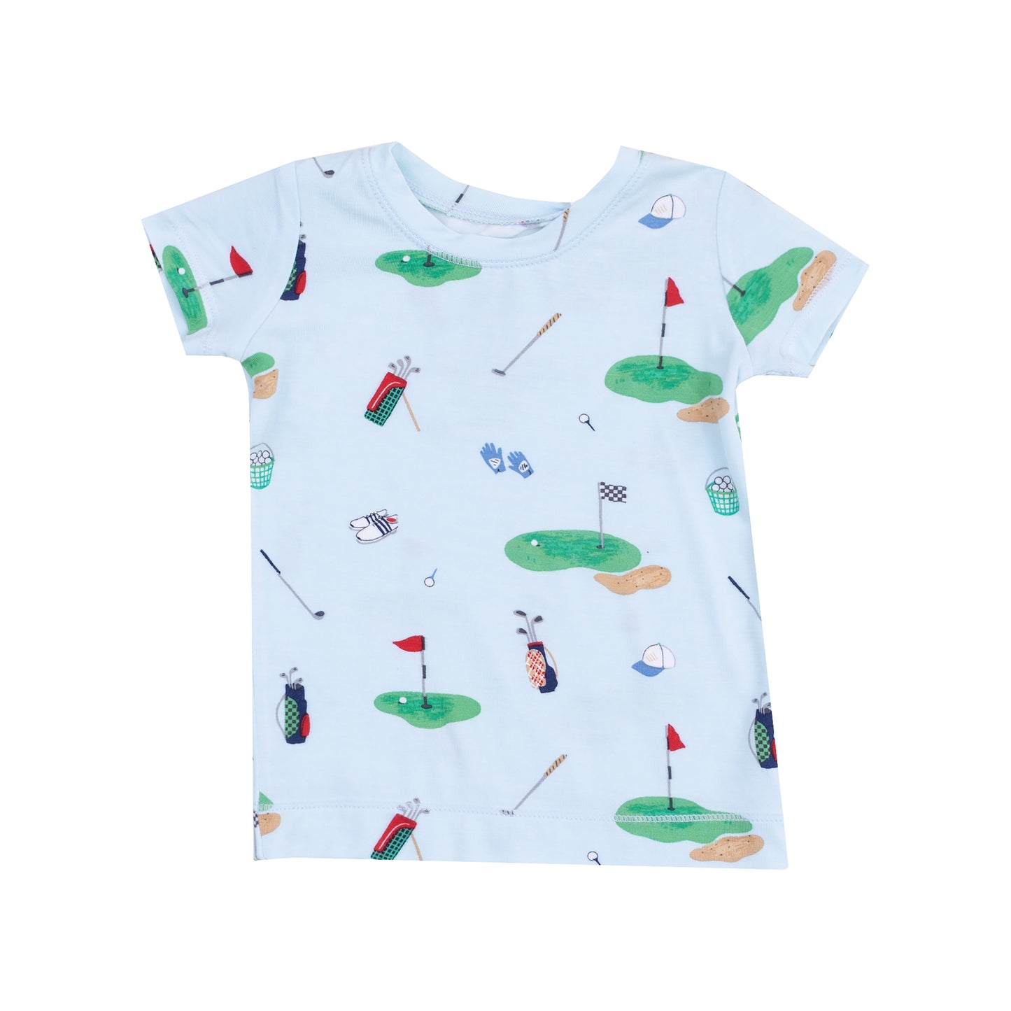 S/S Loungewear Set, Golf Things Blue