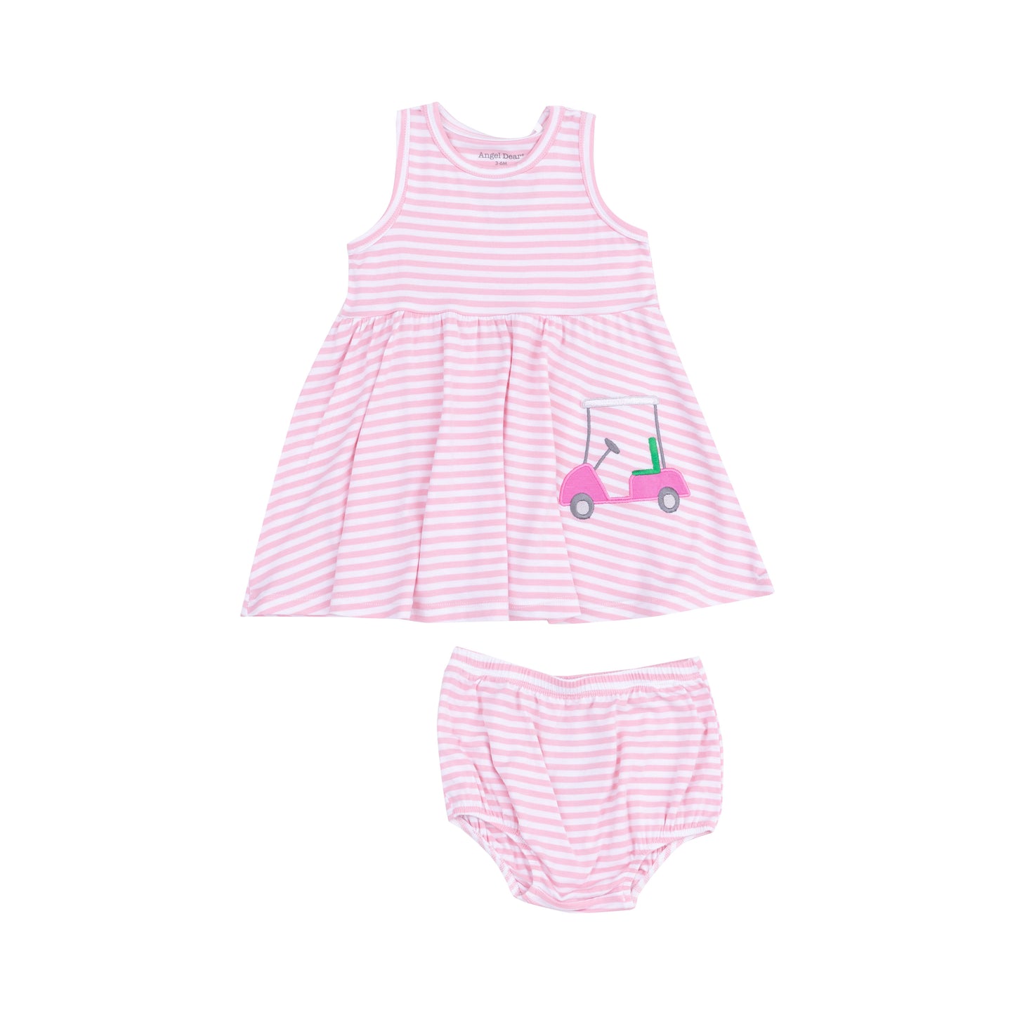Tank Dress & Bloomer w/Applique, Golf Pink