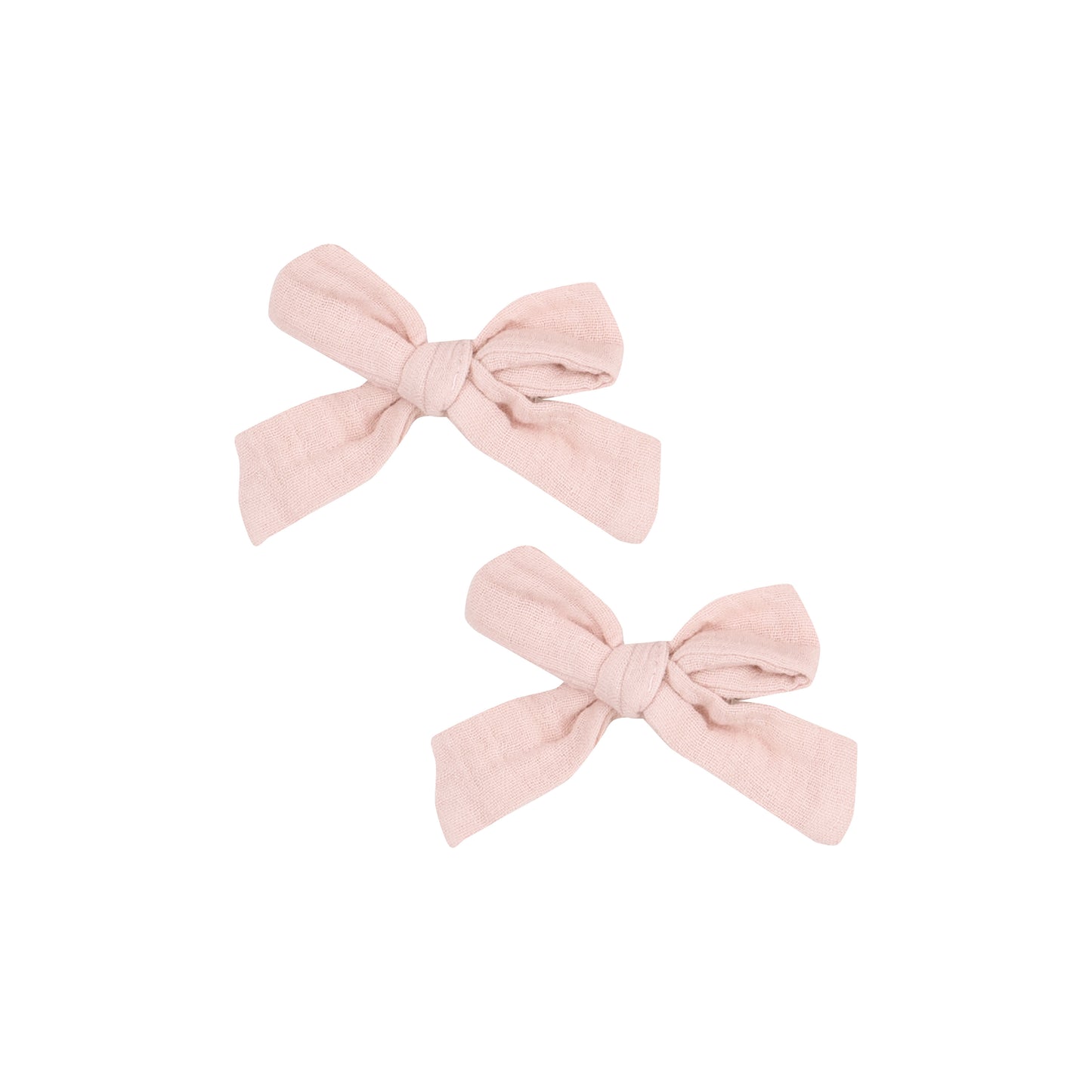 2-Pack Hair Bow Clip, Muslin Rose Smoke