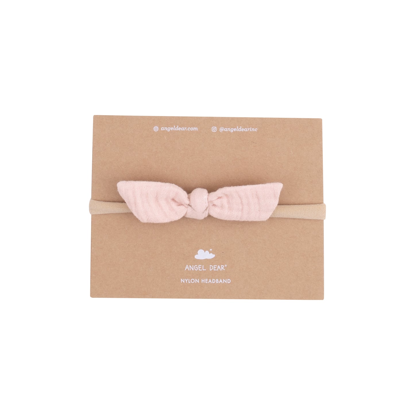 Bow Headband, Muslin Rose Smoke
