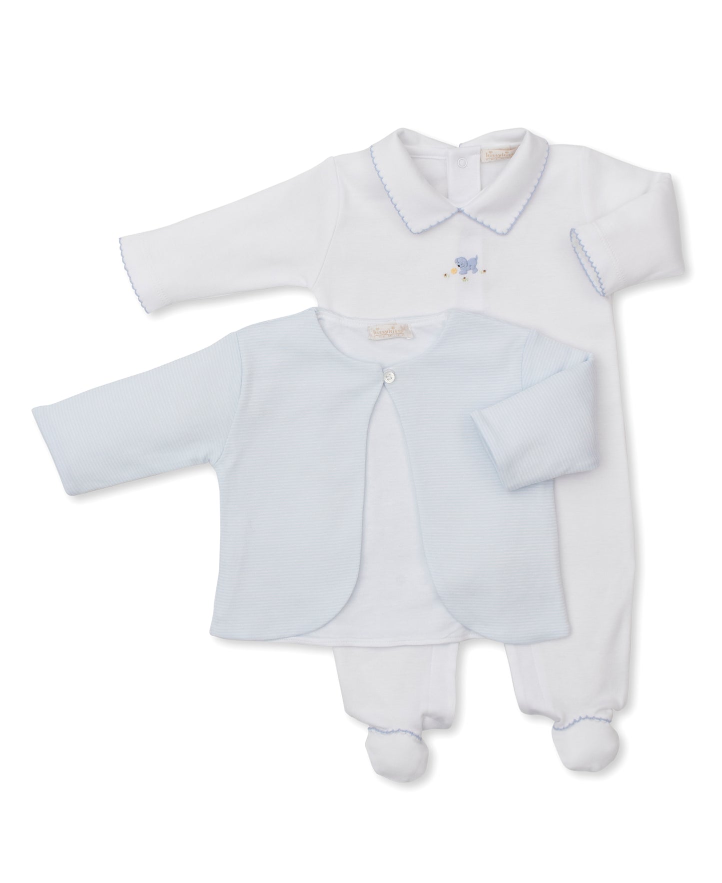 Footie w/Jacket Set, Premier Playful Pups, Blue