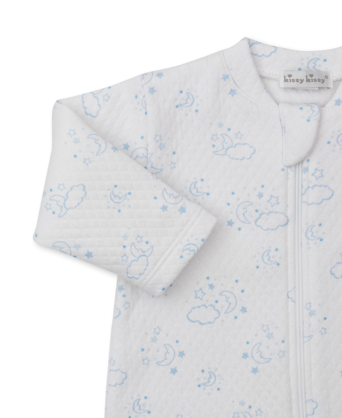Footie w/Zip, Cheerful Good Nights, Blue