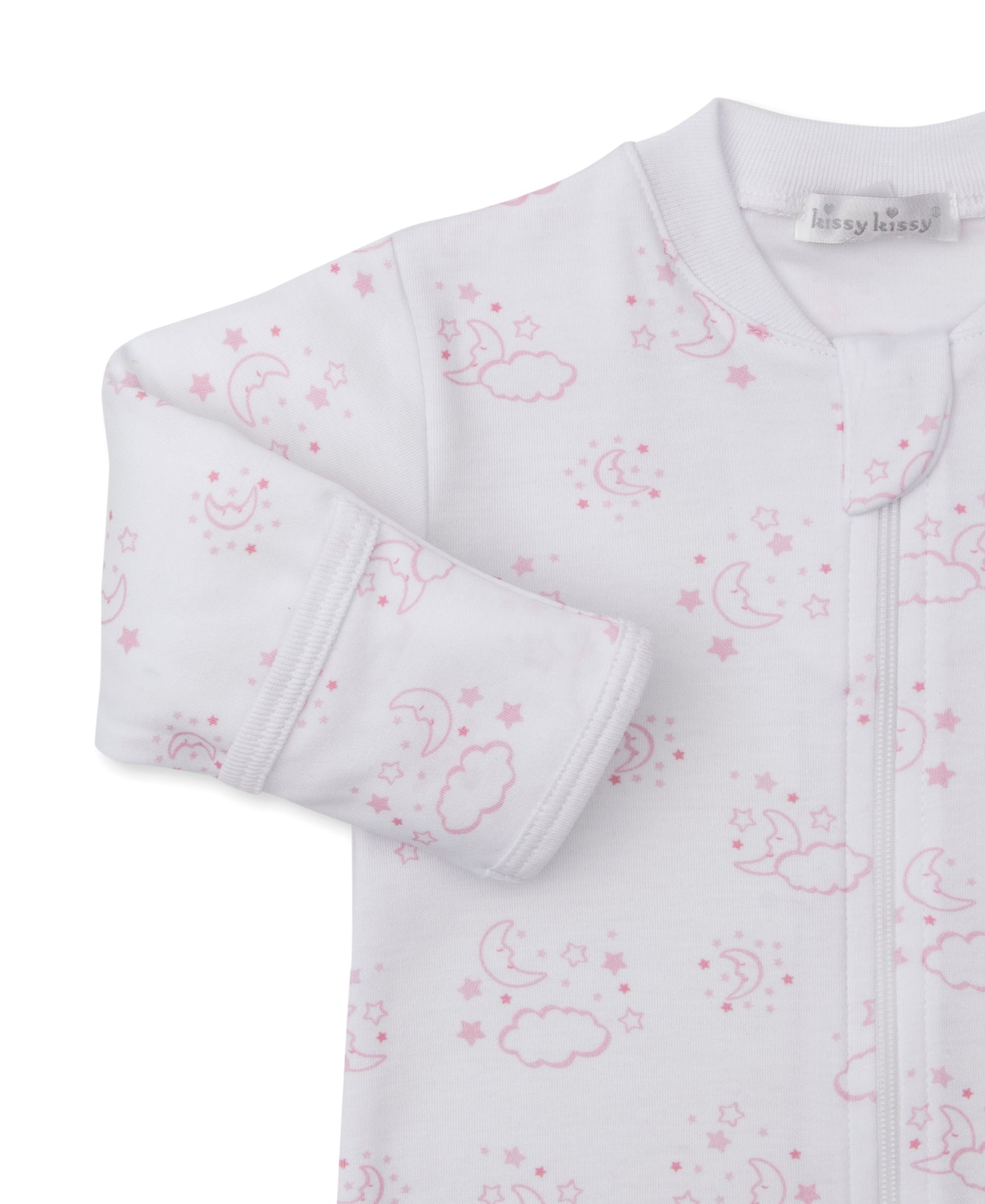 Footie w/Zip, Cheerful Good Nights, Pink