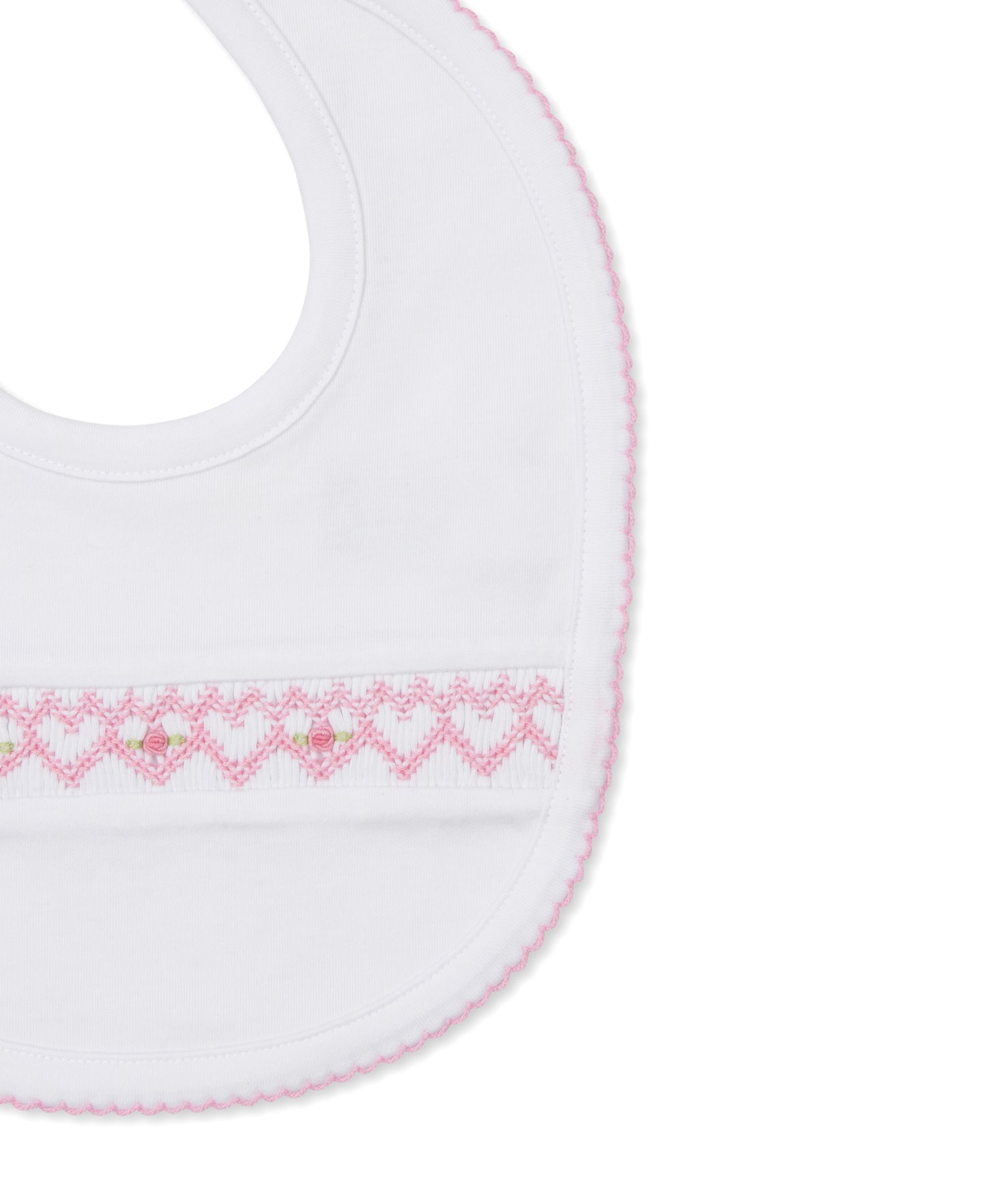 Bib w/Hand Smk, CLB Fall Bishop, White/Pink