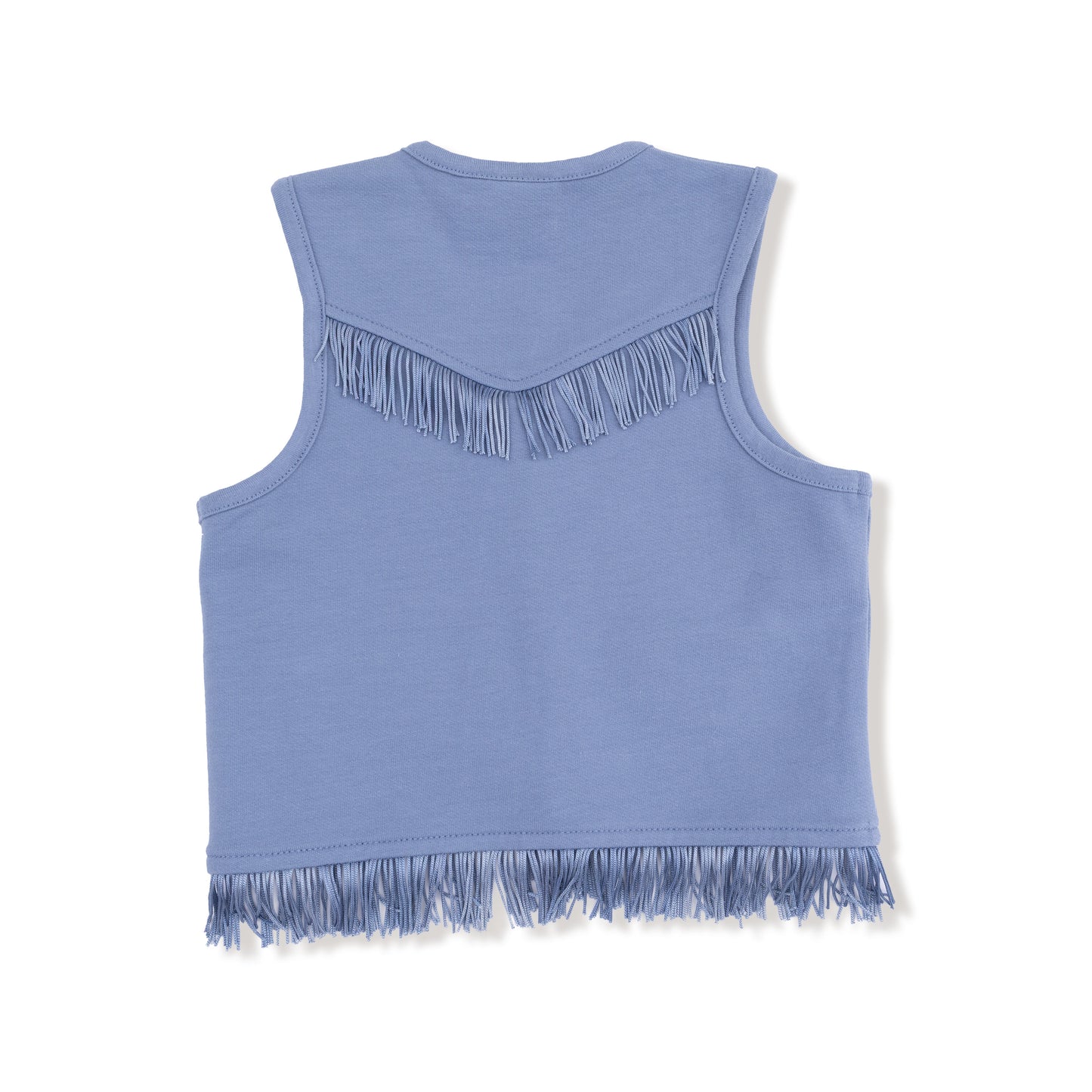 Western Fringe Vest, French Terry