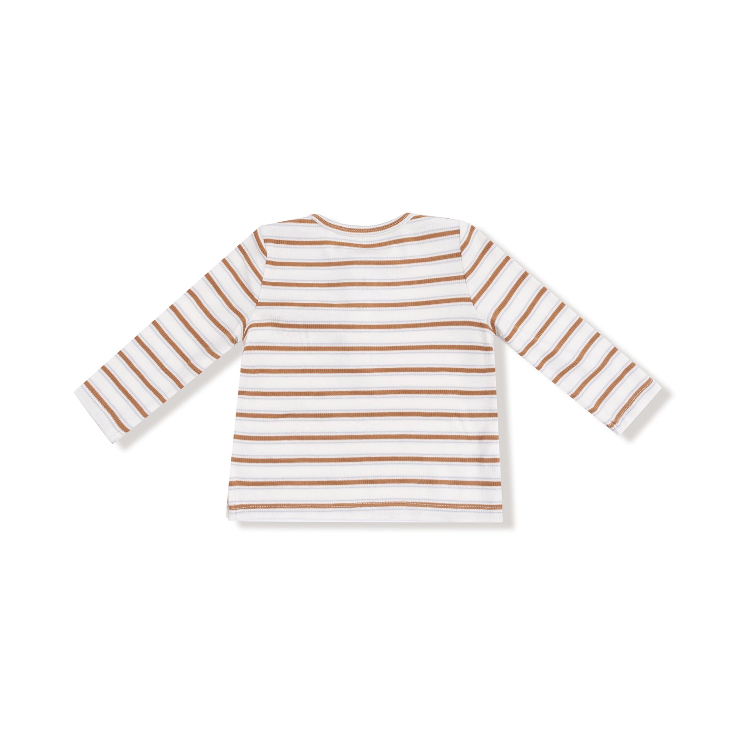 L/S Henley, Vintage Brown Stripe