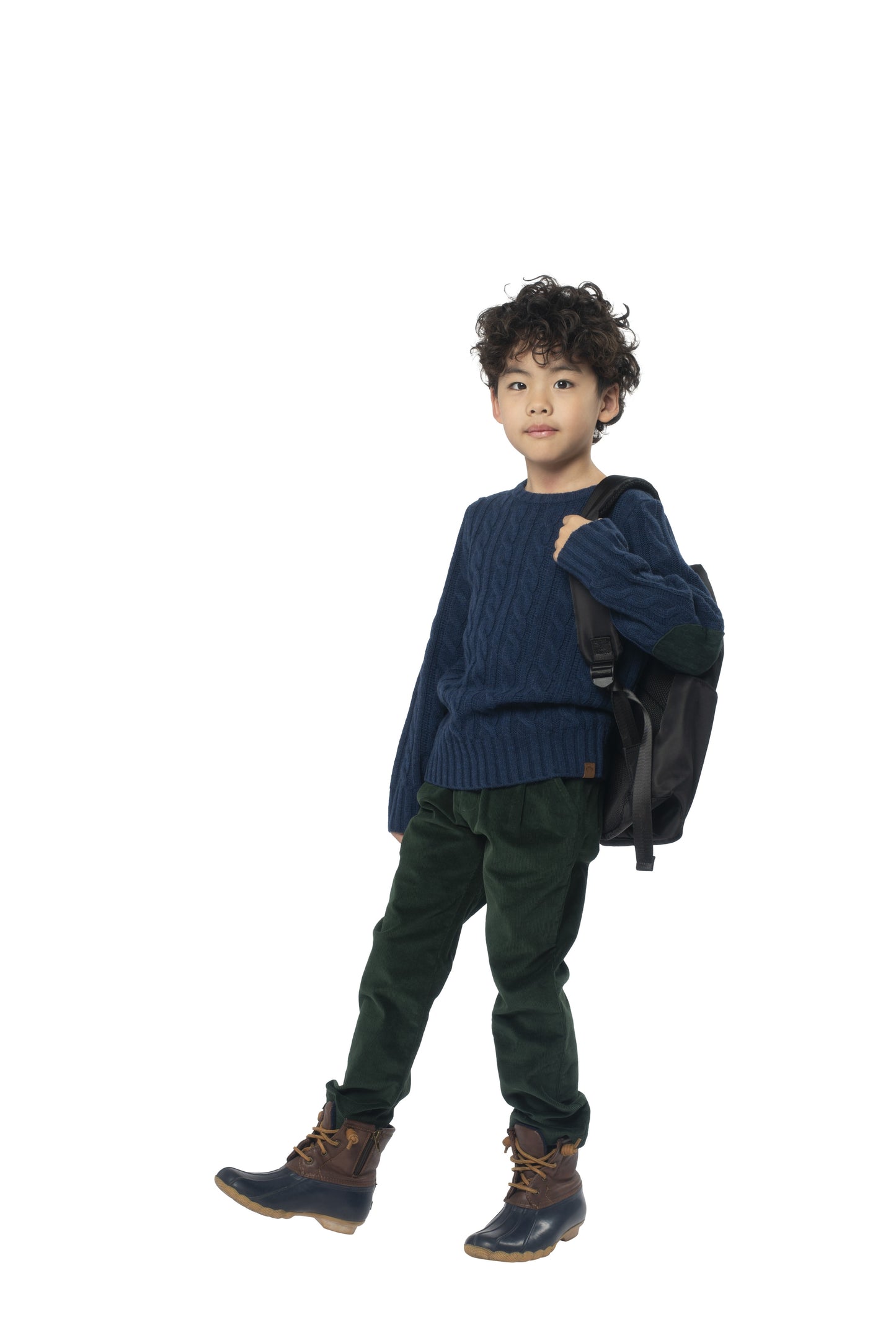 Fisherman Sweater, Navy Blue