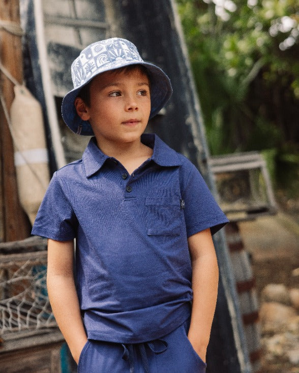 Feel Good Tech Polo, Navy