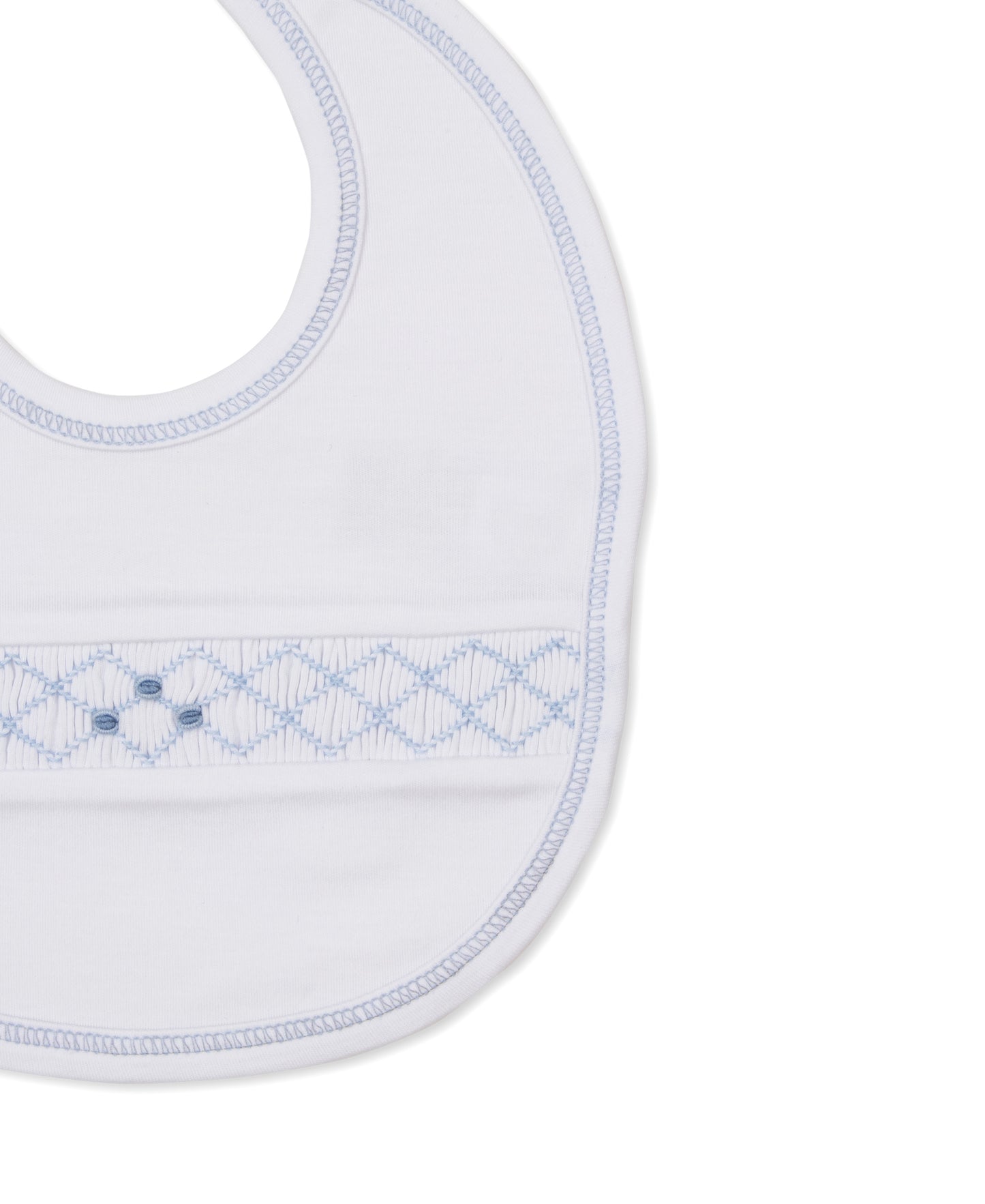 Bib w/Hand Smock, CLB Summer, White/Blue
