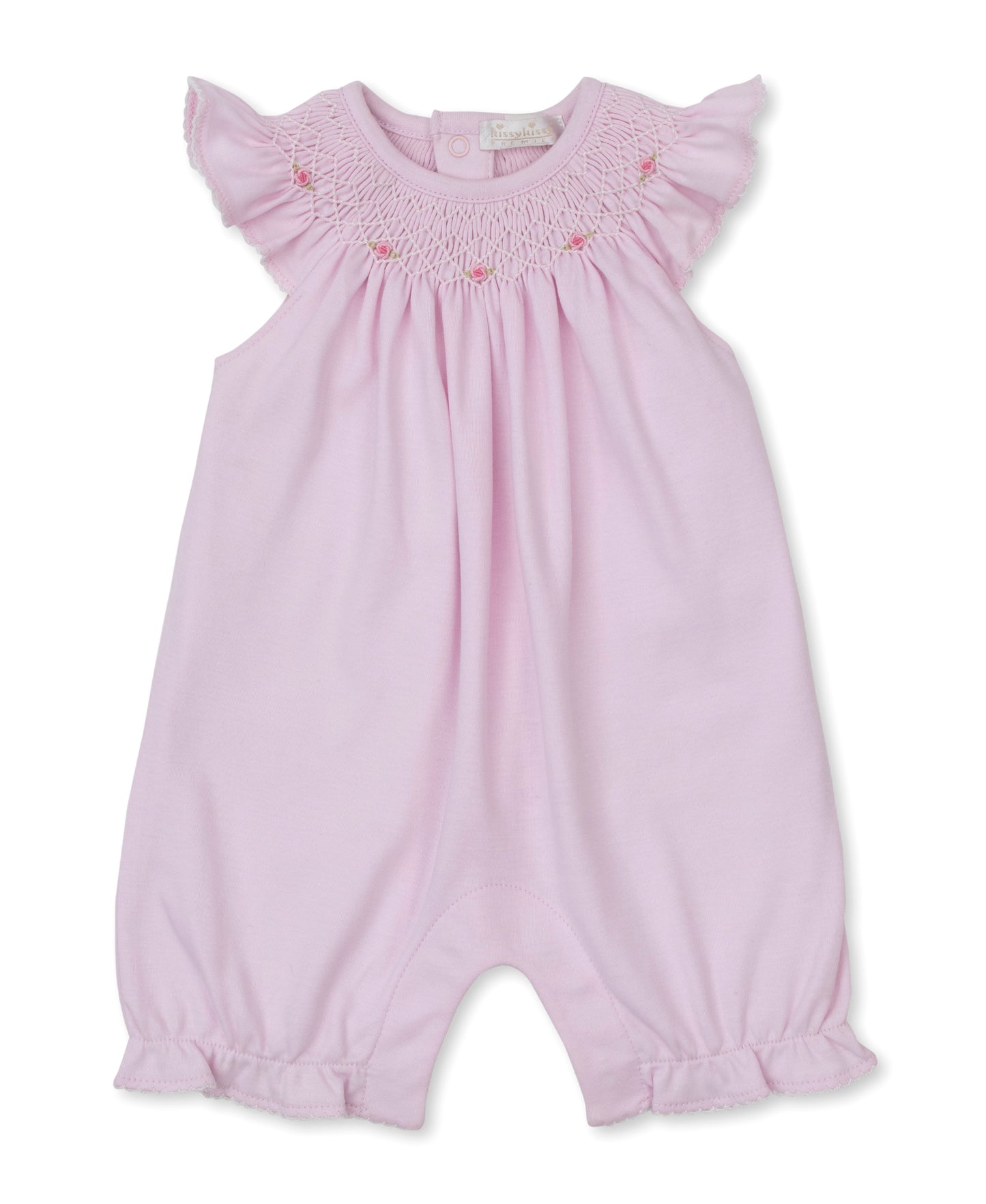 Short Playsuit w/Hand Smock, CLB Summer, Pink