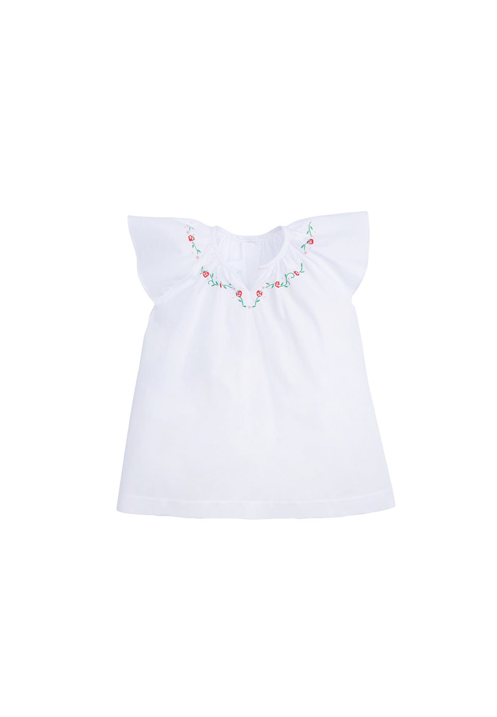 Embroidered Blouse, Strawberry