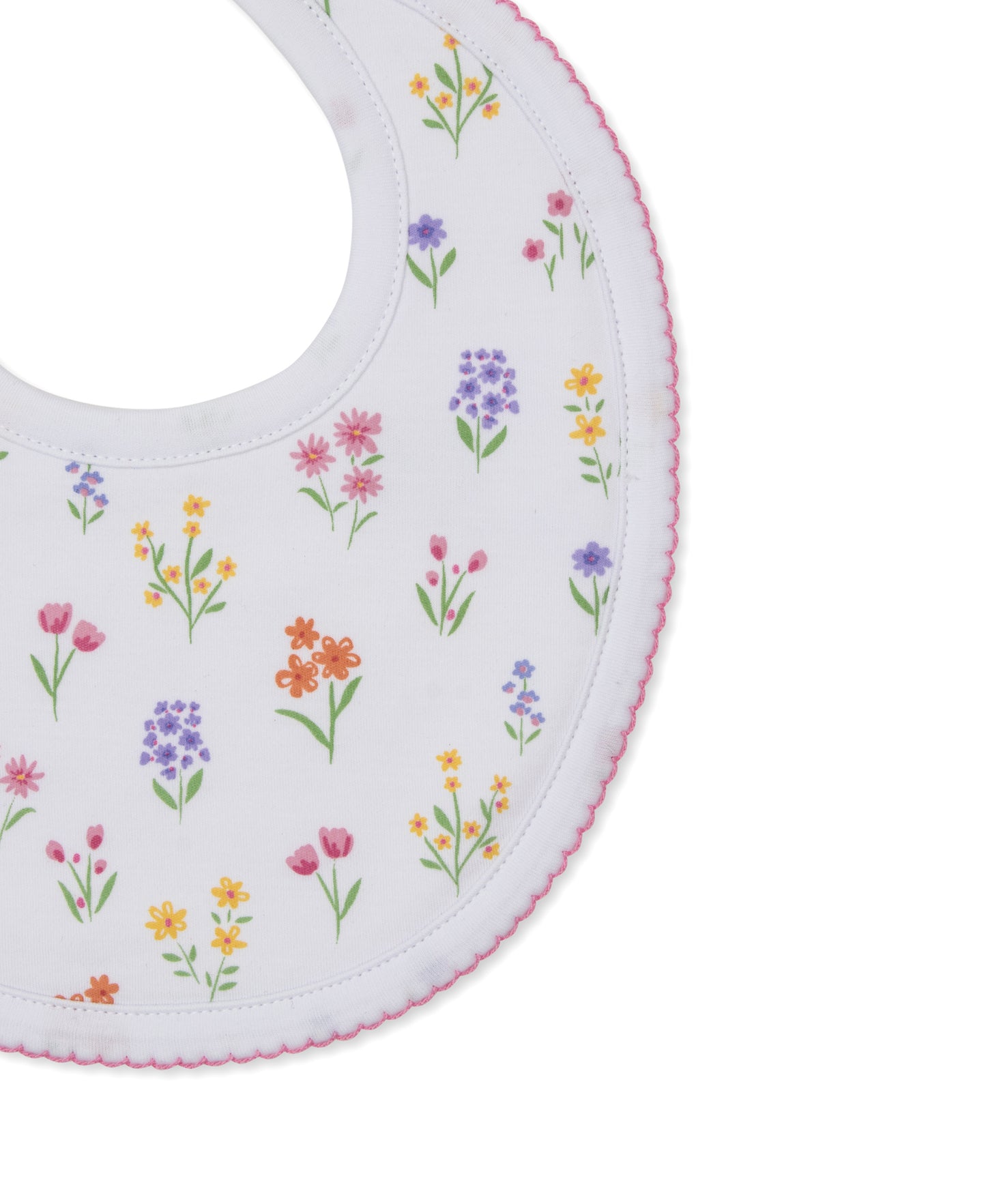 Bib, Summer Wildflowers, White