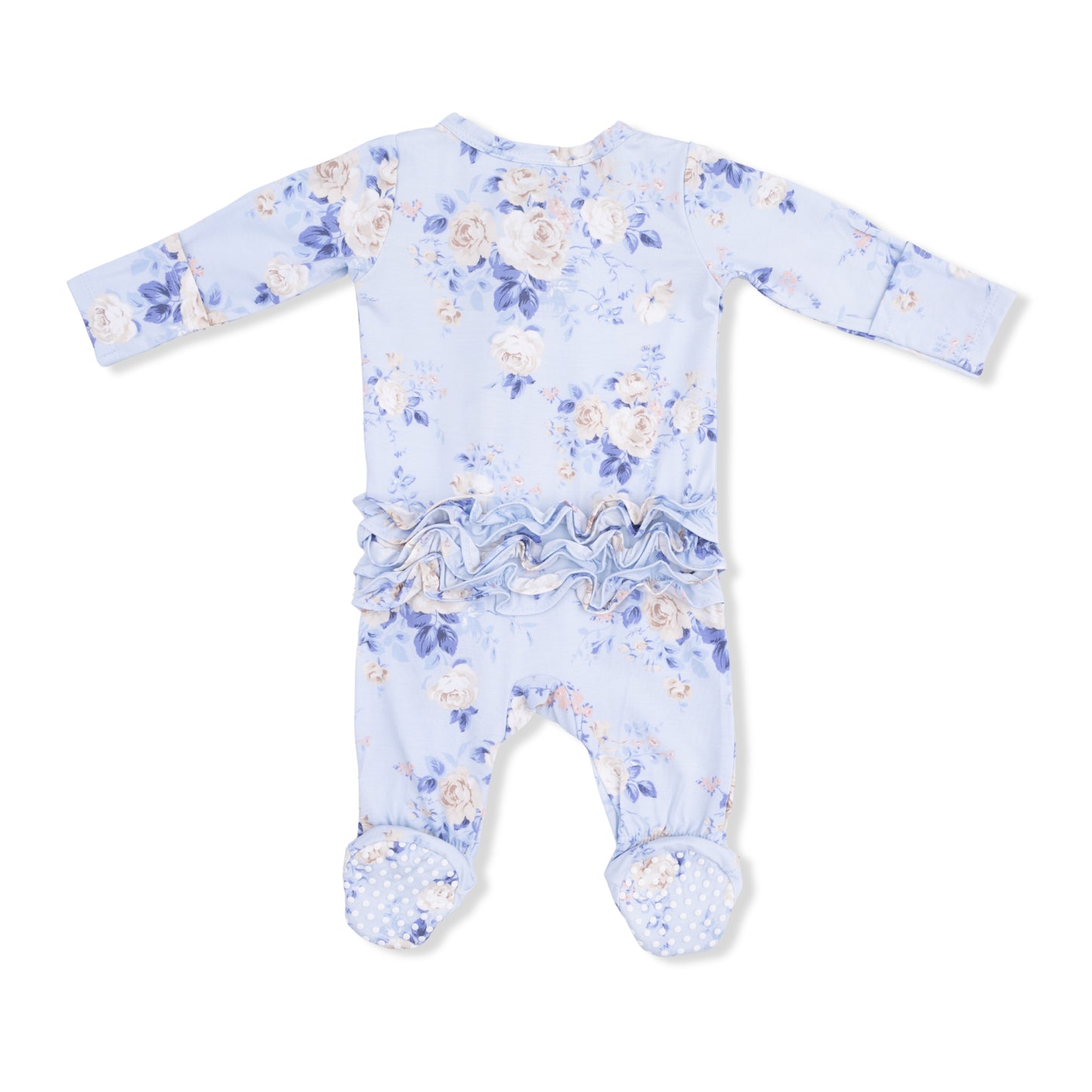 Ruffle Back Zipper Footie, Ashley Rose Floral