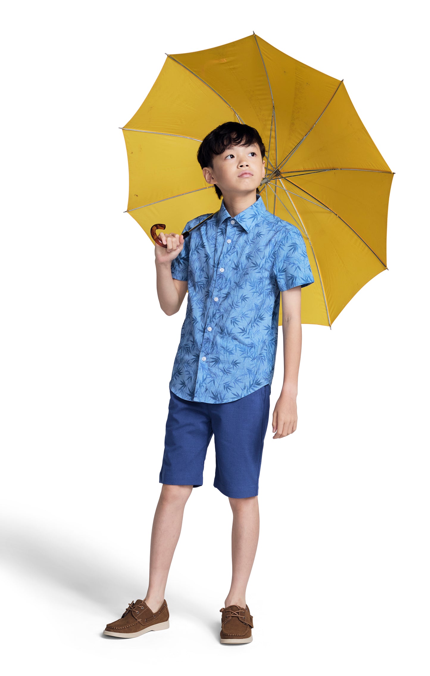 Day Party Shirt, Blue Bamboo