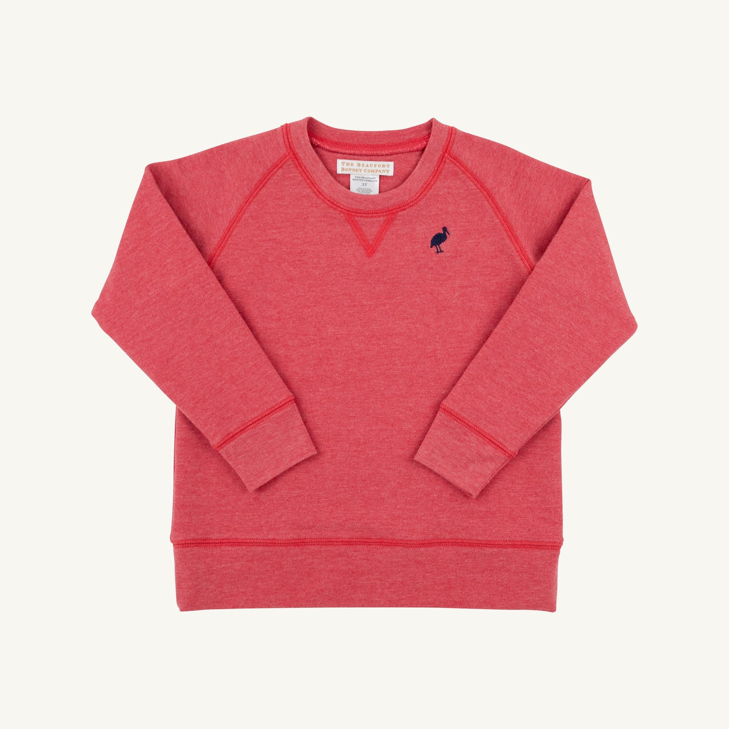 Cassidy Comfy Crewneck, Heathered Richmond Red