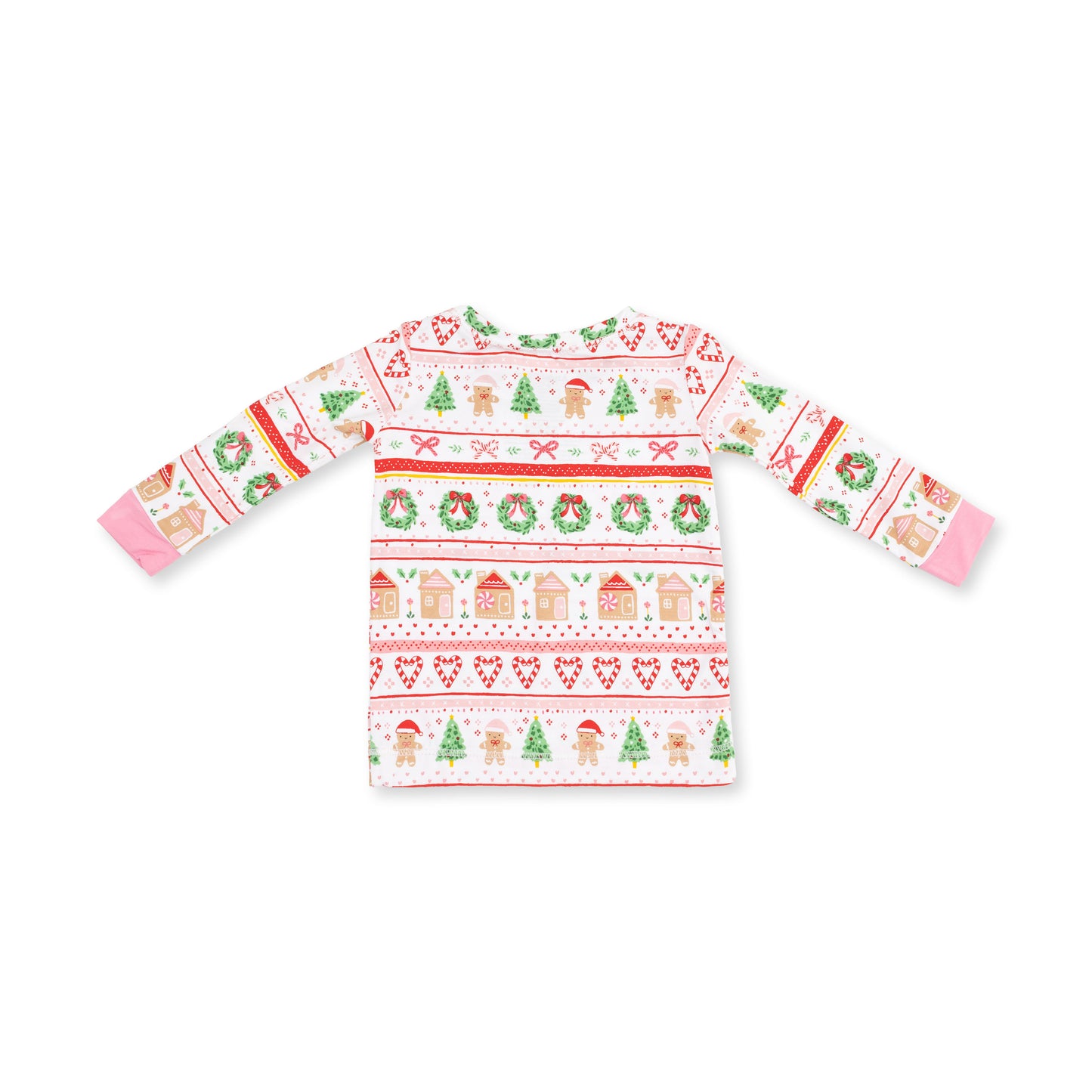 L/S Loungewear Set, Gingerbread Fairisle Pink