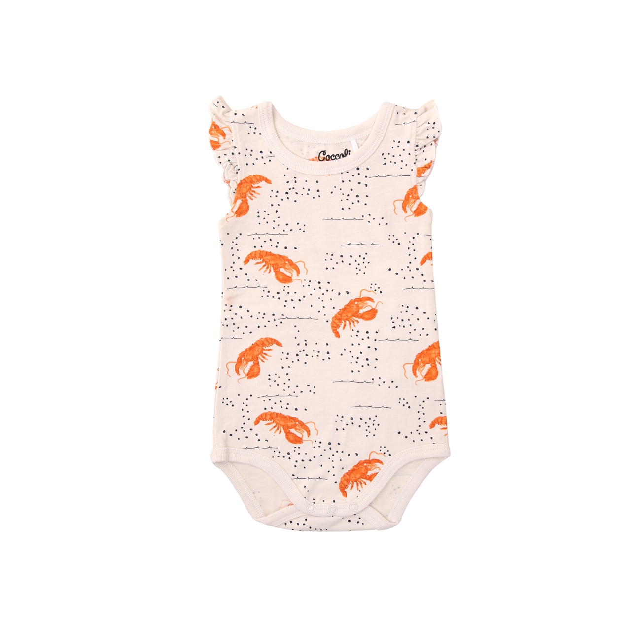 Flutter Sleeve Onesie, Lobsters